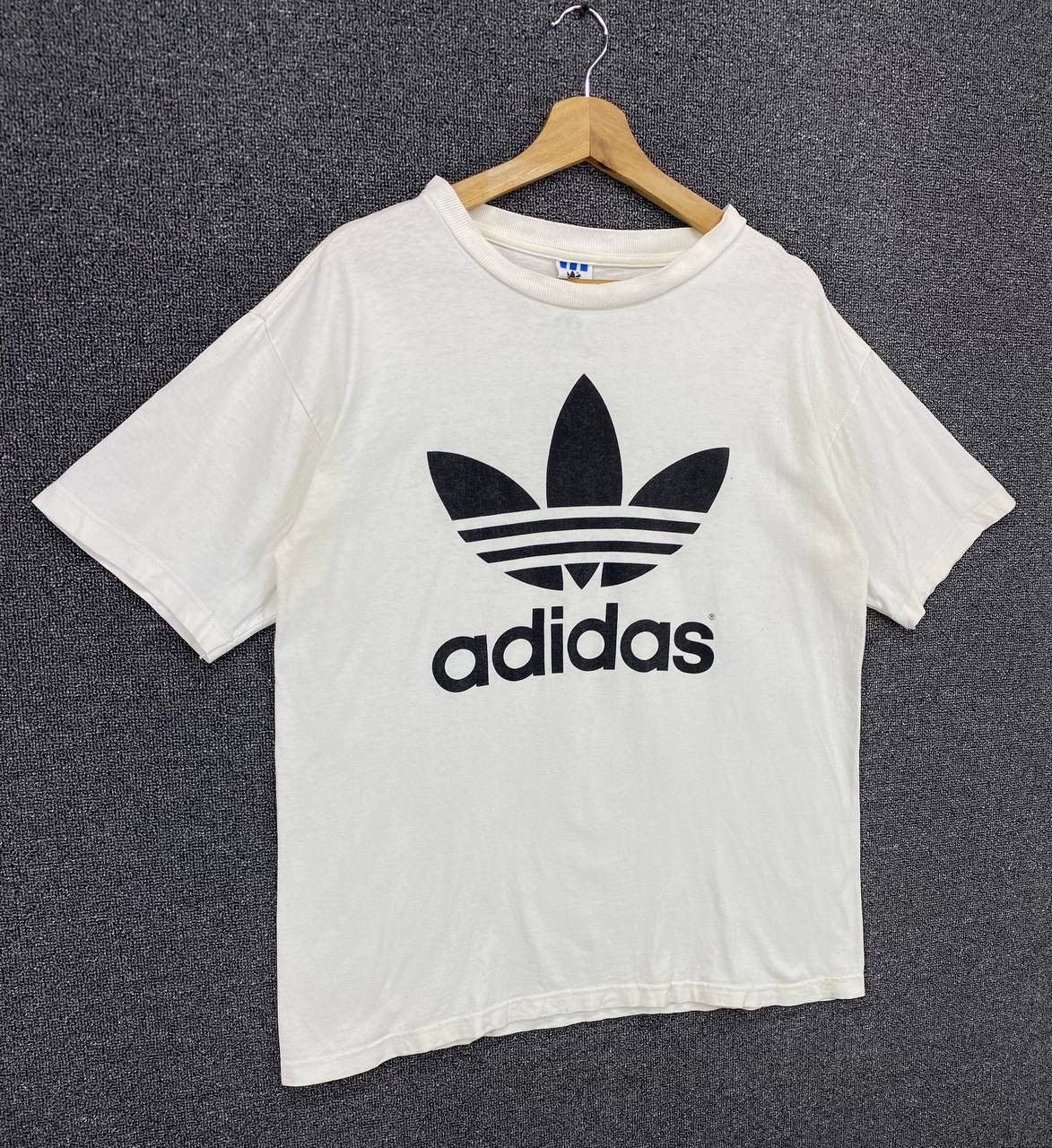 Adidas Vintage Adidas Trefoils Big Logo Print Mirror Tees T Shirts Size US M / EU 48-50 / 2 - 3 Thumbnail
