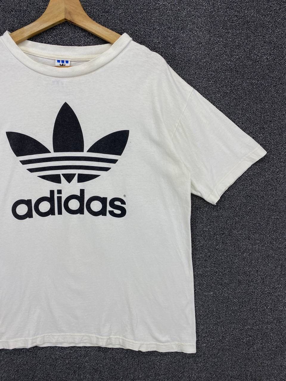 Adidas Vintage Adidas Trefoils Big Logo Print Mirror Tees T Shirts Size US M / EU 48-50 / 2 - 5 Thumbnail
