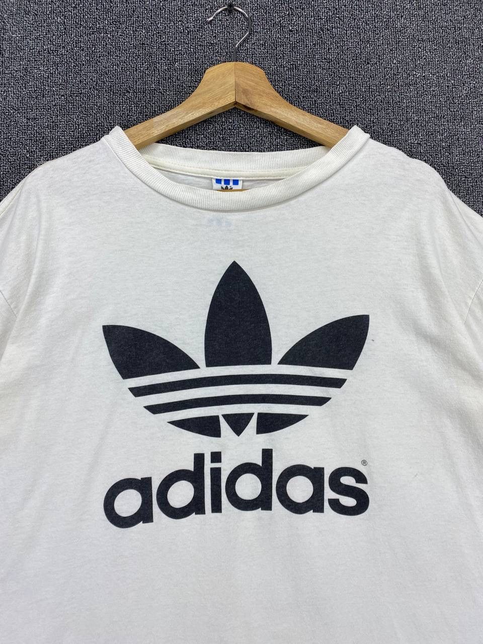 Adidas Vintage Adidas Trefoils Big Logo Print Mirror Tees T Shirts Size US M / EU 48-50 / 2 - 6 Thumbnail