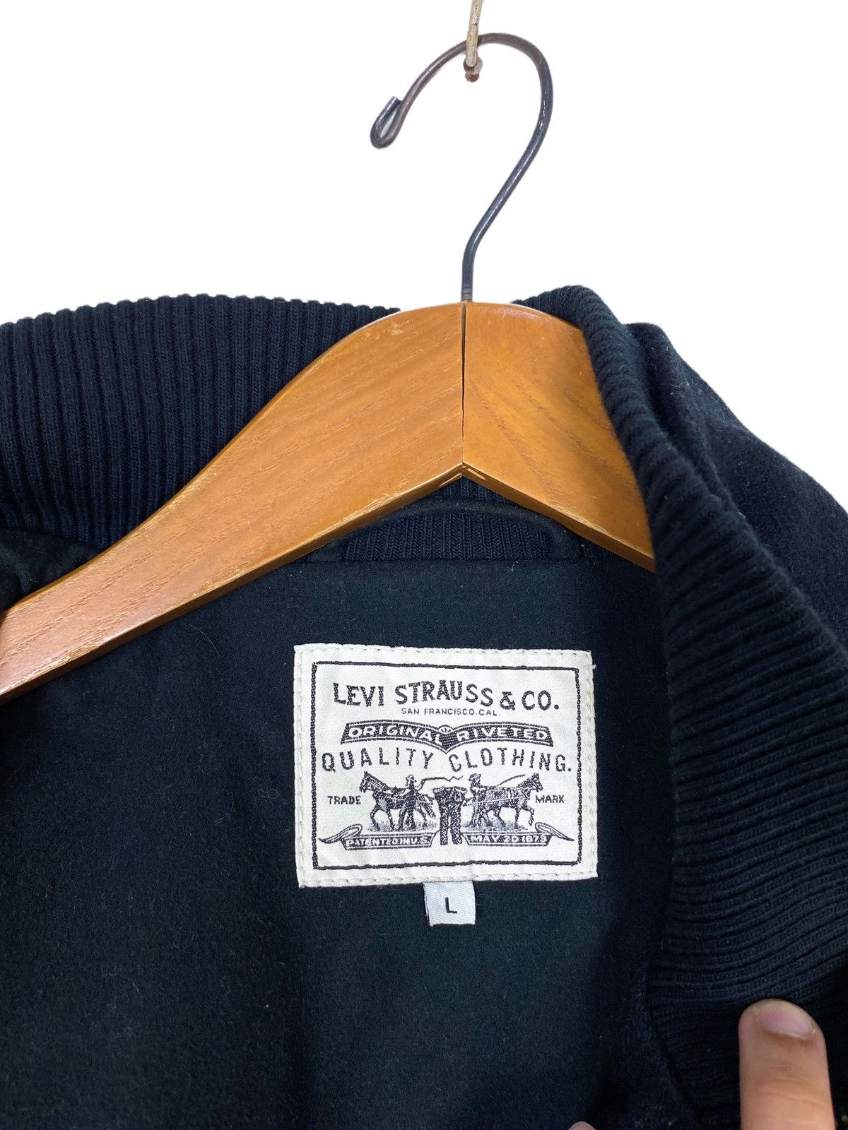 Levi's Rare‼️ Levi’s Wool Jacket Embroidery Spellout Large Size Size US M / EU 48-50 / 2 - 7 Thumbnail