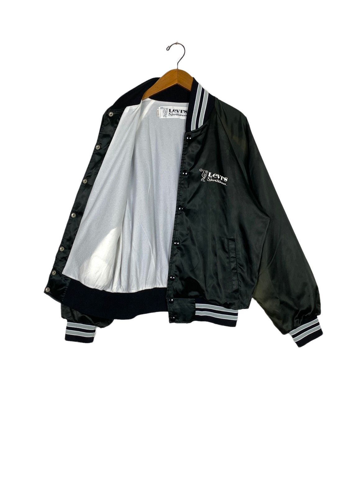 Levi's Vtg Levi’s Sportwear Varsity Satin Jacket Usa Scovil Button Size US L / EU 52-54 / 3 - 2 Thumbnail