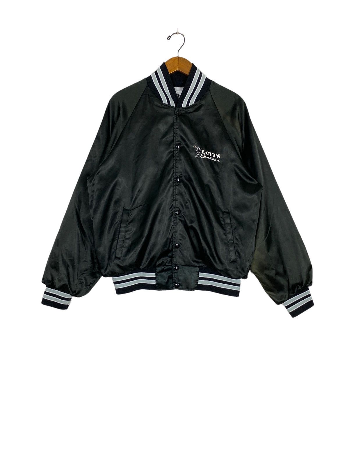 Levi's Vtg Levi’s Sportwear Varsity Satin Jacket Usa Scovil Button Size US L / EU 52-54 / 3 - 1 Thumbnail