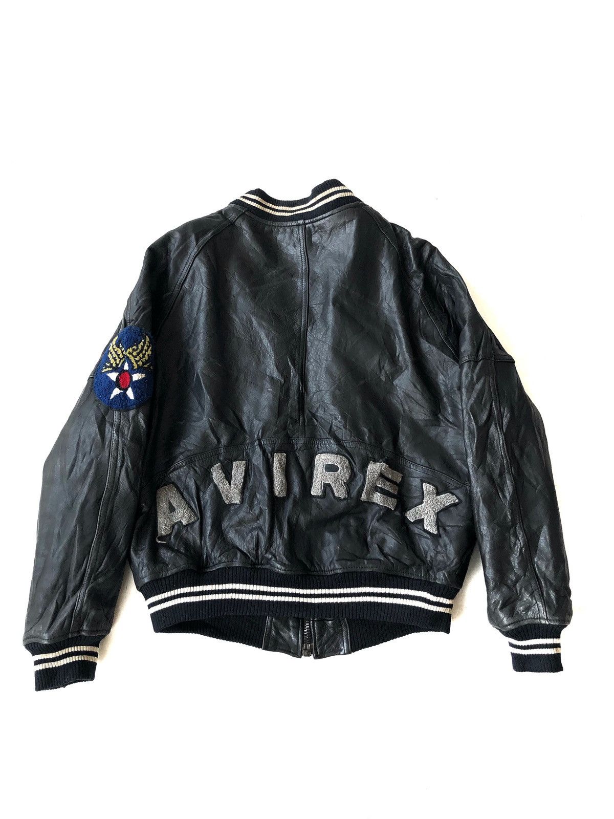 Avirex OG Avirex USAF Emblem Patch Leather Varsity Jacket Size US M / EU 48-50 / 2 - 1 Thumbnail