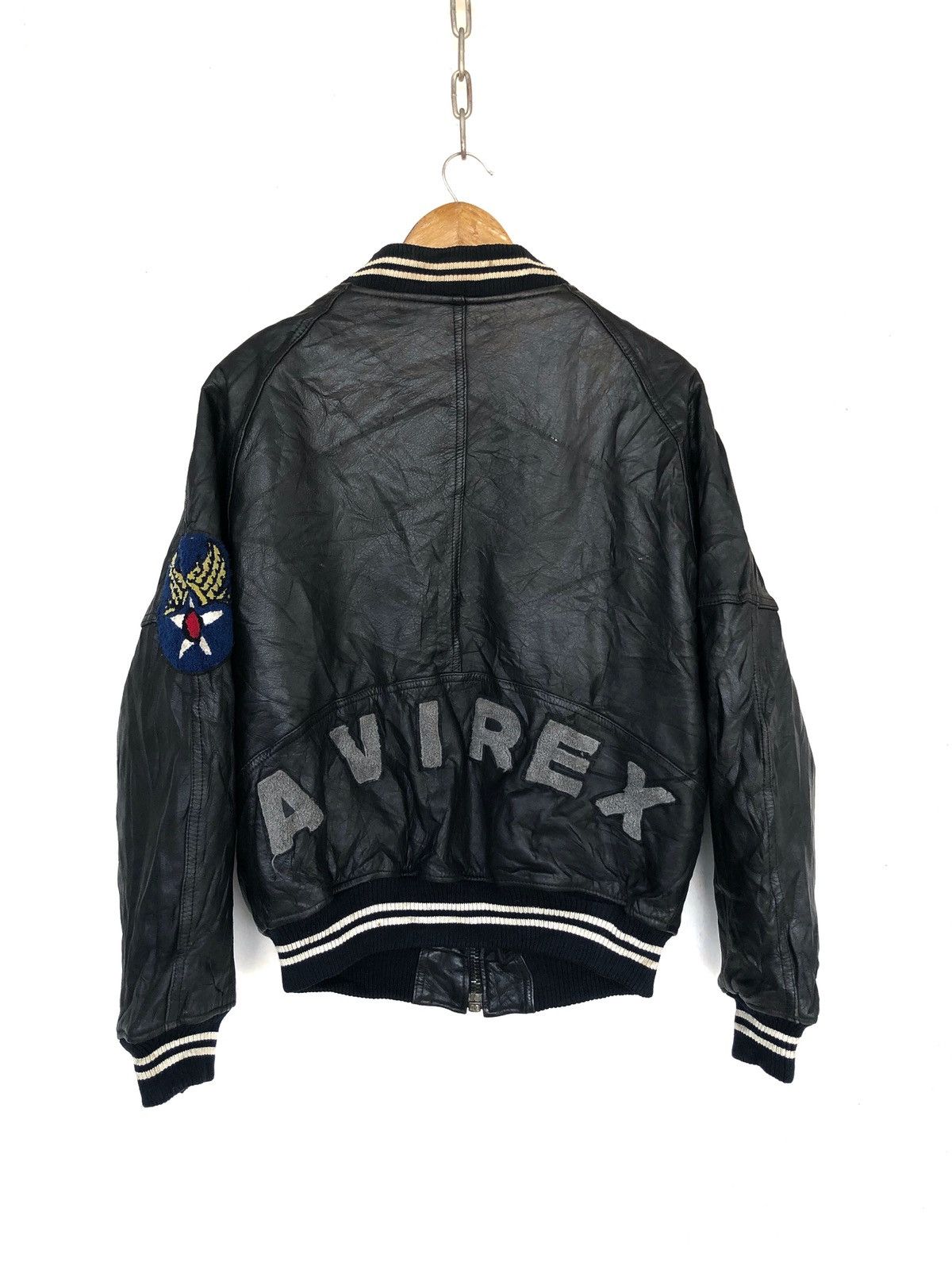 Avirex OG Avirex USAF Emblem Patch Leather Varsity Jacket Size US M / EU 48-50 / 2 - 7 Thumbnail