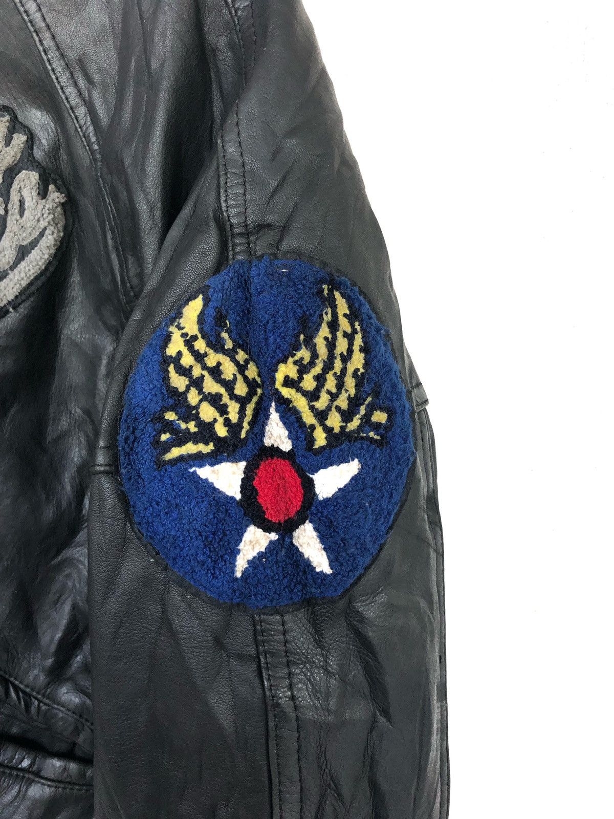 Avirex OG Avirex USAF Emblem Patch Leather Varsity Jacket Size US M / EU 48-50 / 2 - 6 Thumbnail