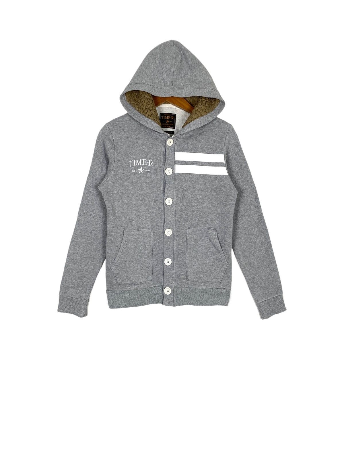 Japanese Brand Rare‼️ Time-R Hoodie Spellout Stripe Made in Japan Size US XS / EU 42 / 0 - 1 Thumbnail