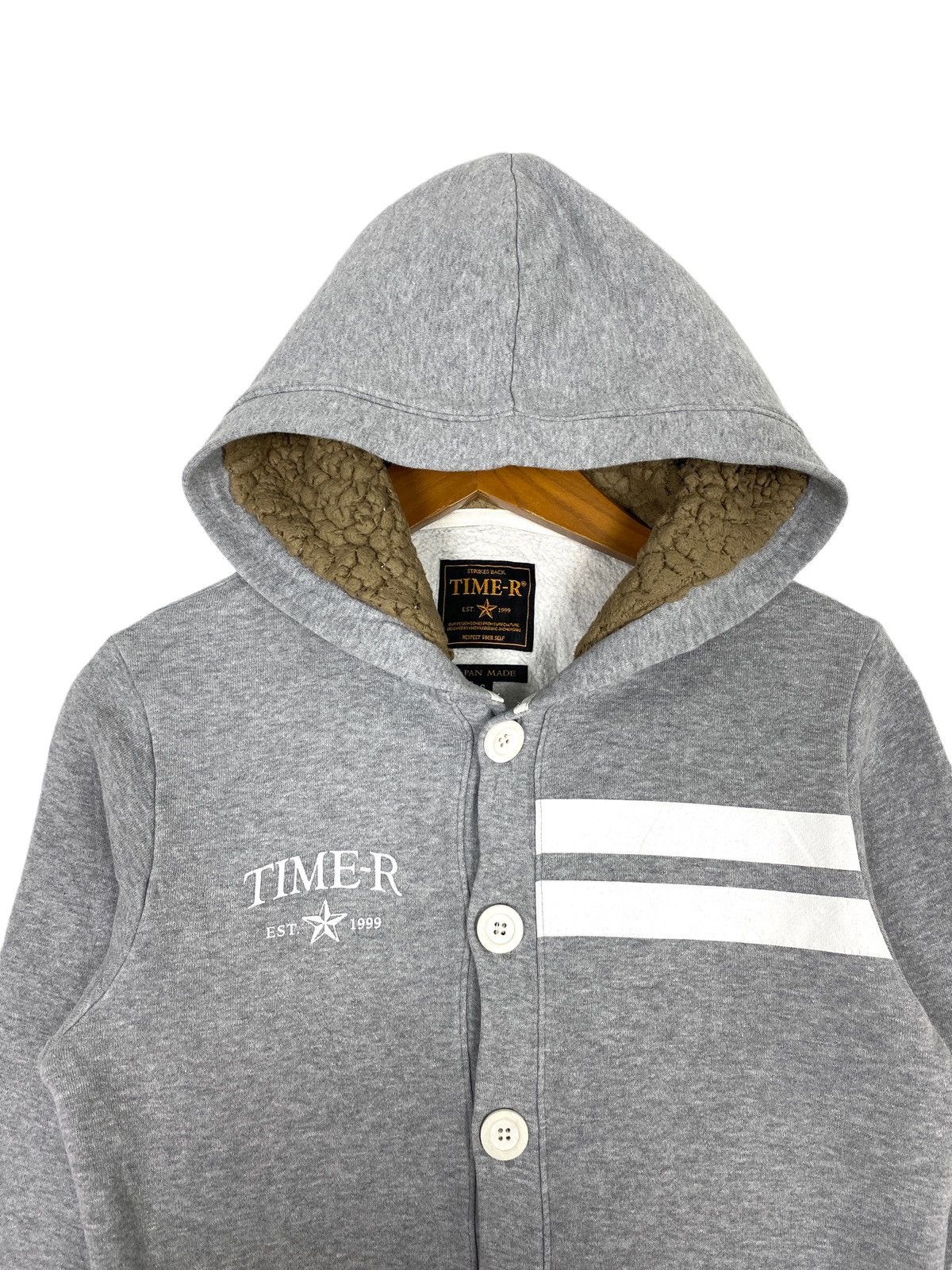 Japanese Brand Rare‼️ Time-R Hoodie Spellout Stripe Made in Japan Size US XS / EU 42 / 0 - 2 Thumbnail