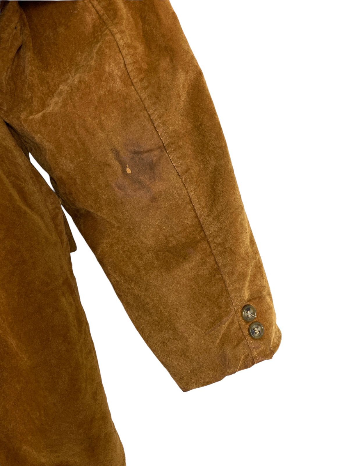 Japanese Brand Rare‼️ Vtg Made by Hinode Nippon Coat Suede Faux Fur Linen Size US L / EU 52-54 / 3 - 8 Thumbnail