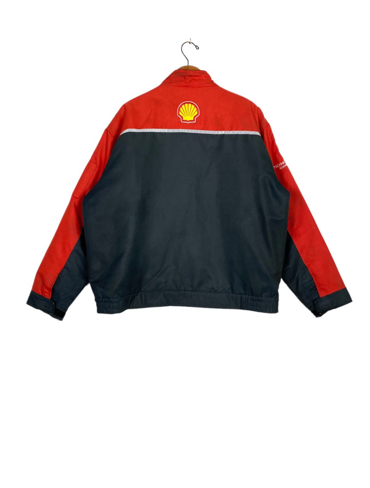 Ferrari Rare‼️ Vtg shell helix x ferrari THRASHED jacket motorsports Size US L / EU 52-54 / 3 - 4 Thumbnail