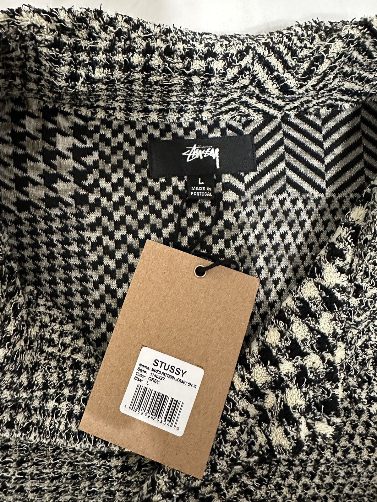 Stussy Stussy Mixed Pattern Jersey Shirt Camp Collar | Grailed
