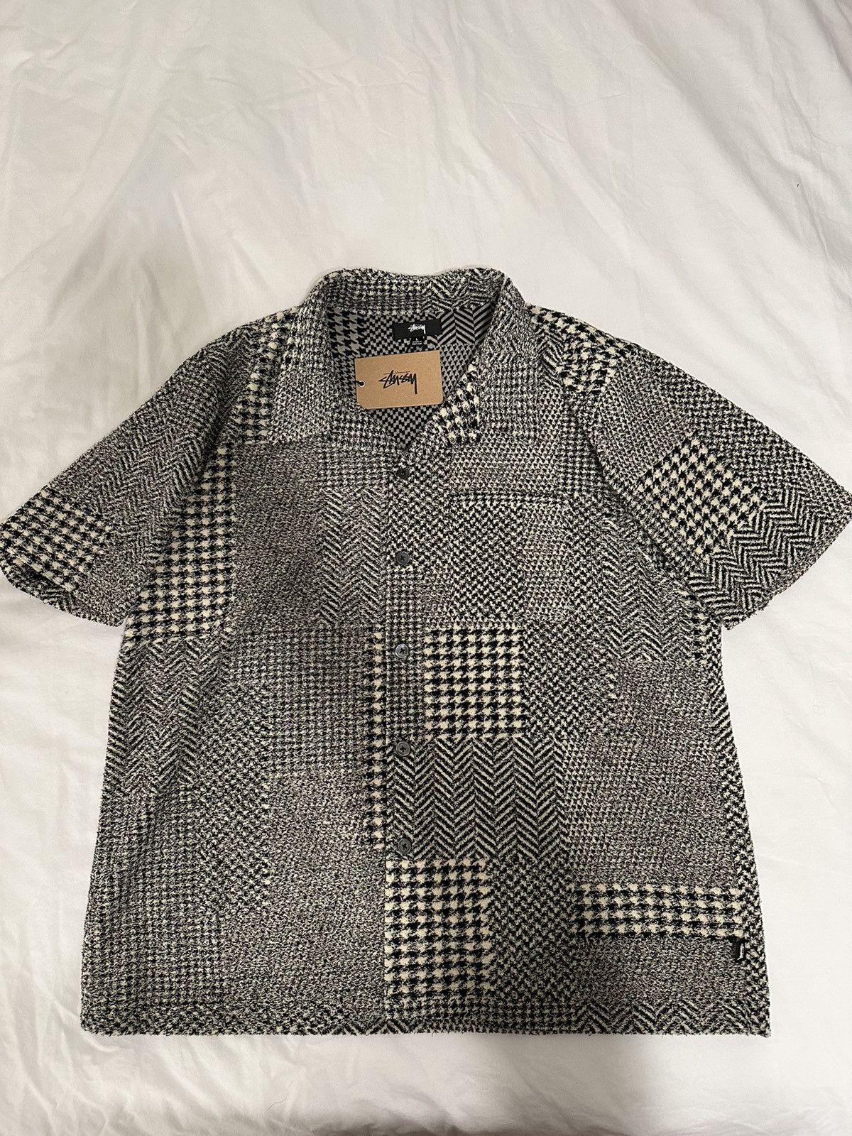 Stussy Stussy Mixed Pattern Jersey Shirt Camp Collar | Grailed