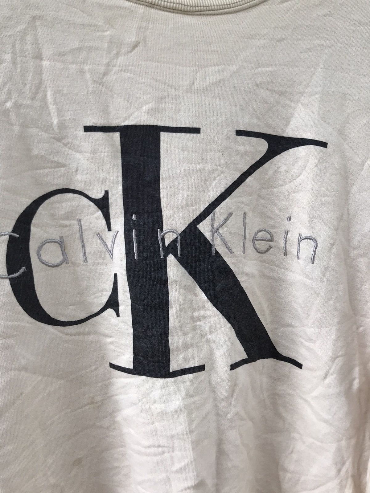 Calvin Klein Vintage 90s Calvin Klein Sweatshirt Big Logo Embroided logo Size US L / EU 52-54 / 3 - 3 Thumbnail