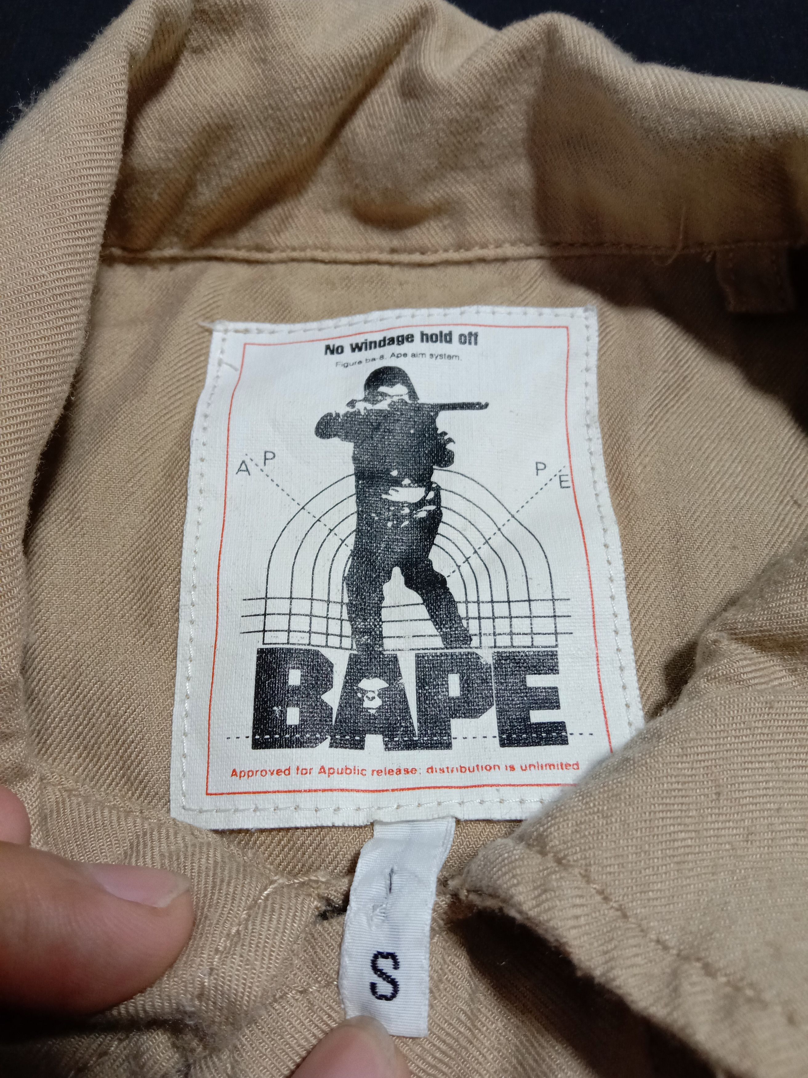 Bape A Bathing Ape Denim Jacket General Work Wear Uniform Size US S / EU 44-46 / 1 - 4 Thumbnail