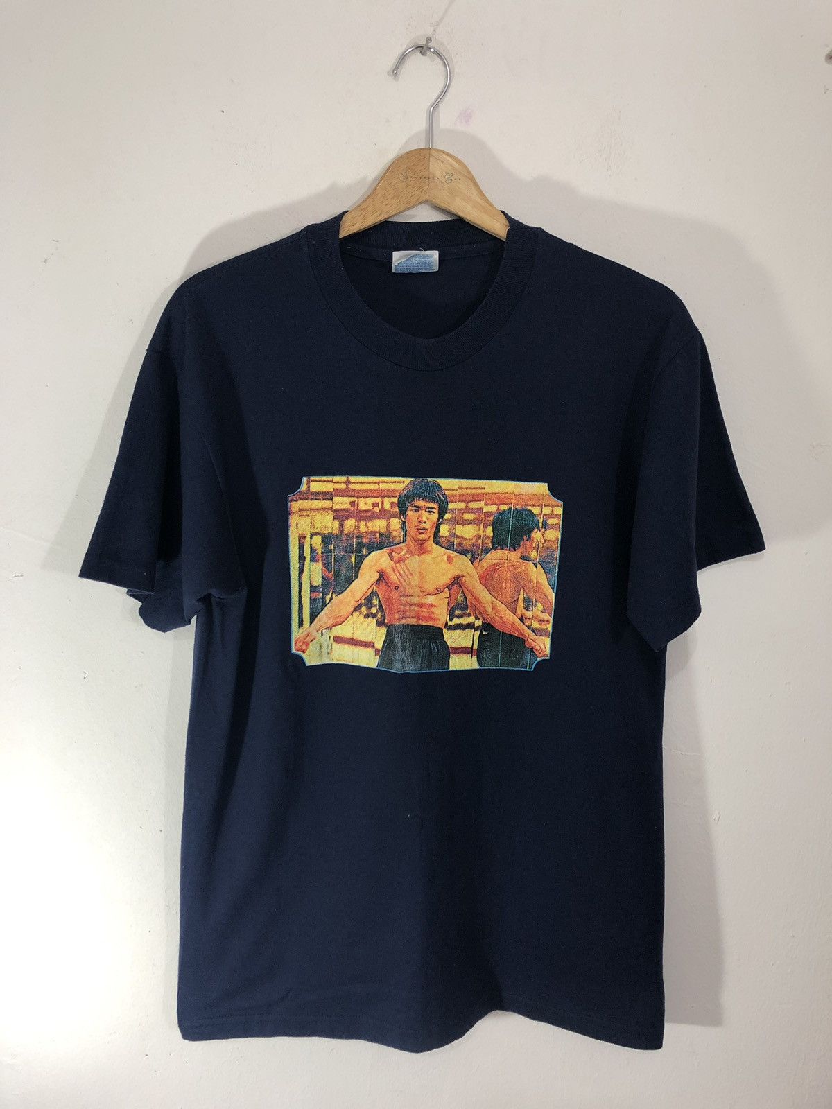 image of Bruce Lee Movie Shirt in Blue, Men's (Size Medium)