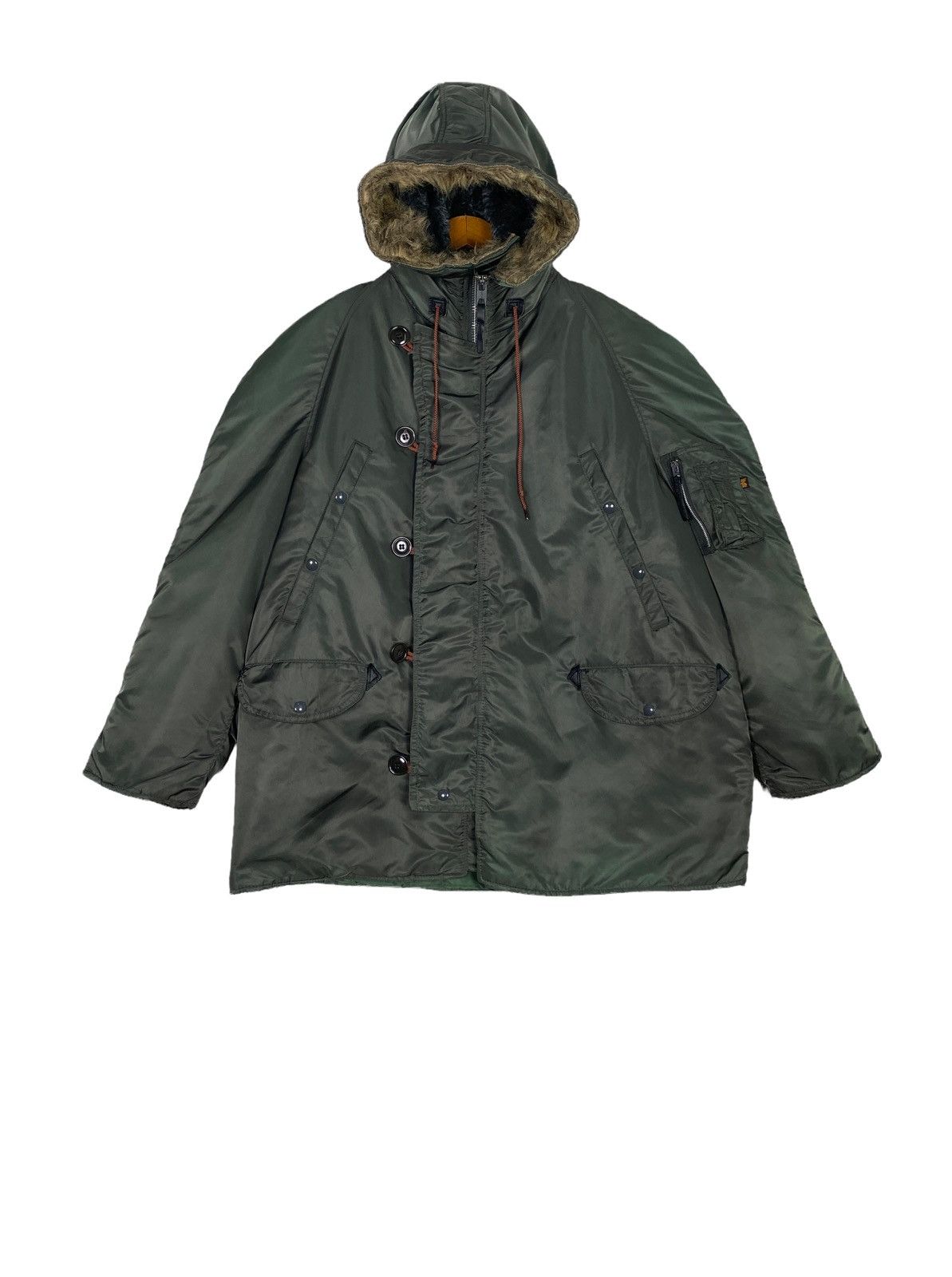 Alpha Industries Rare‼️ Alpha Industries Sun Faded Parka Type N-3B Fur Hoodie Size US L / EU 52-54 / 3 - 2 Thumbnail