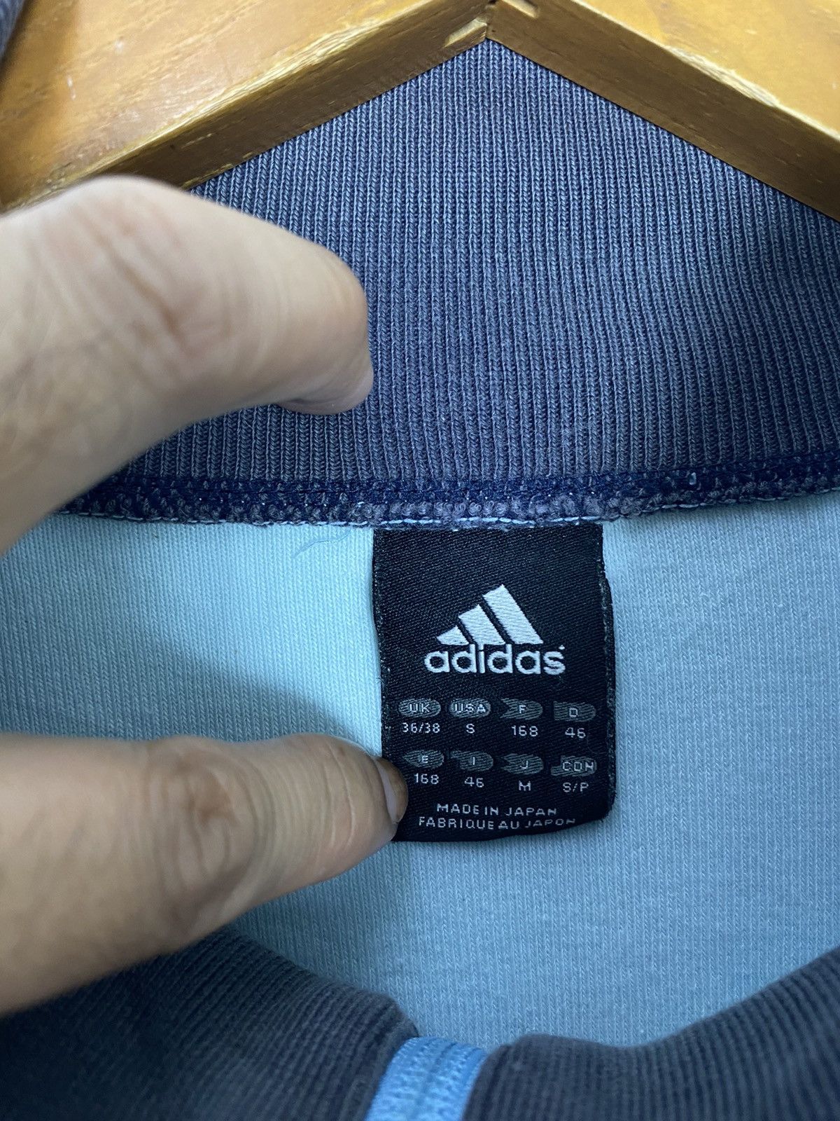 Adidas Rare‼️ Vintage Adidas Zipper Stripe Spellout Made in Japan Size US M / EU 48-50 / 2 - 3 Thumbnail
