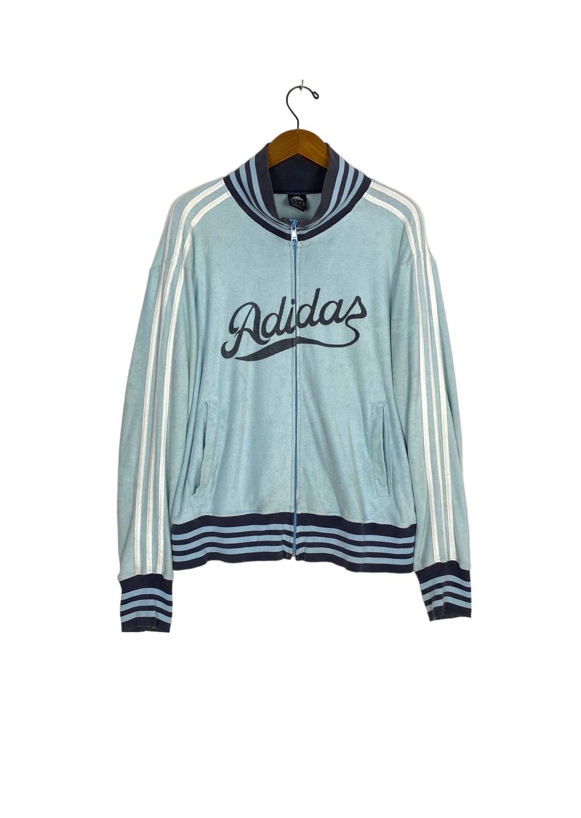 Adidas Rare‼️ Vintage Adidas Zipper Stripe Spellout Made in Japan Size US M / EU 48-50 / 2 - 1 Thumbnail