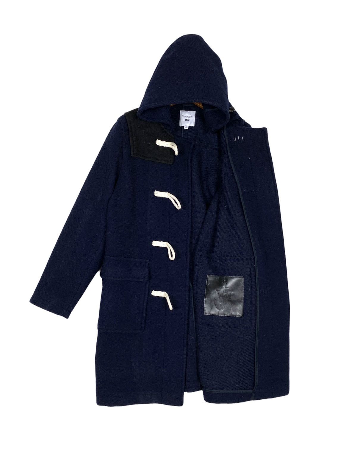 Rare‼️ J W Anderson x Uniqlo Wool Duffle Coat Blue Navy Women