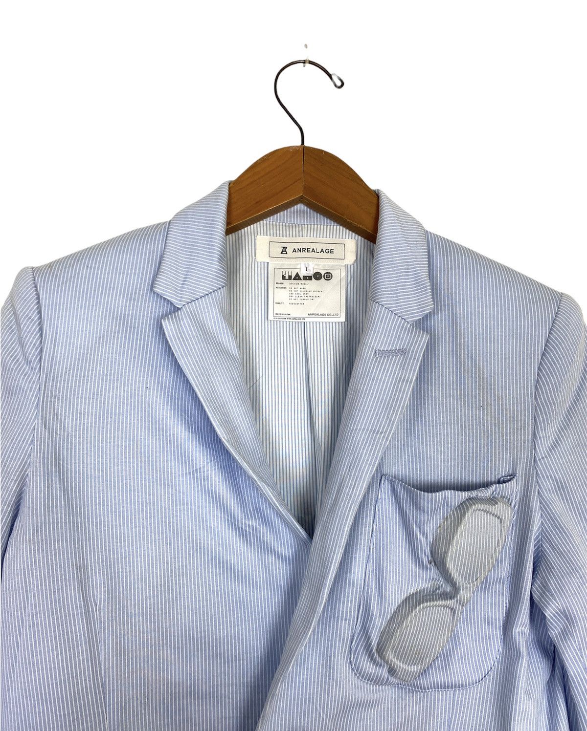 ANREALAGE Rare‼️ Anrealage Blue Blazer Jacket Made in Japan Size US XS / EU 42 / 0 - 2 Thumbnail