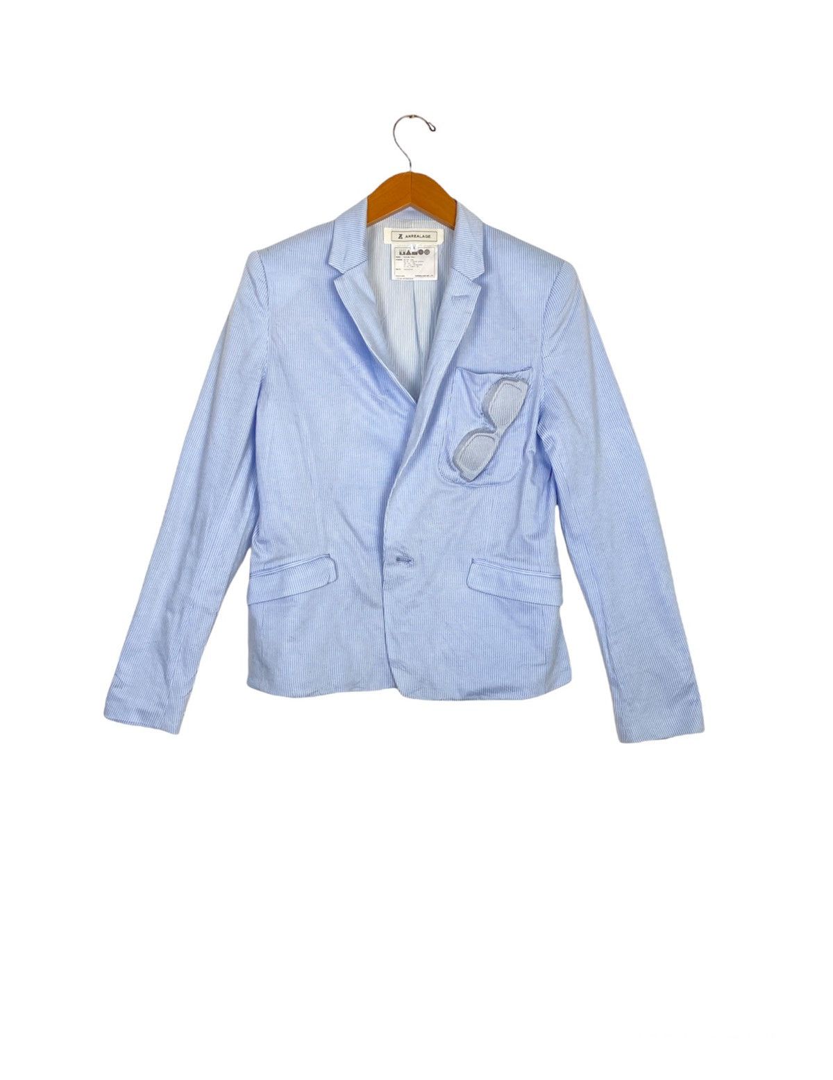 ANREALAGE Rare‼️ Anrealage Blue Blazer Jacket Made in Japan Size US XS / EU 42 / 0 - 1 Thumbnail