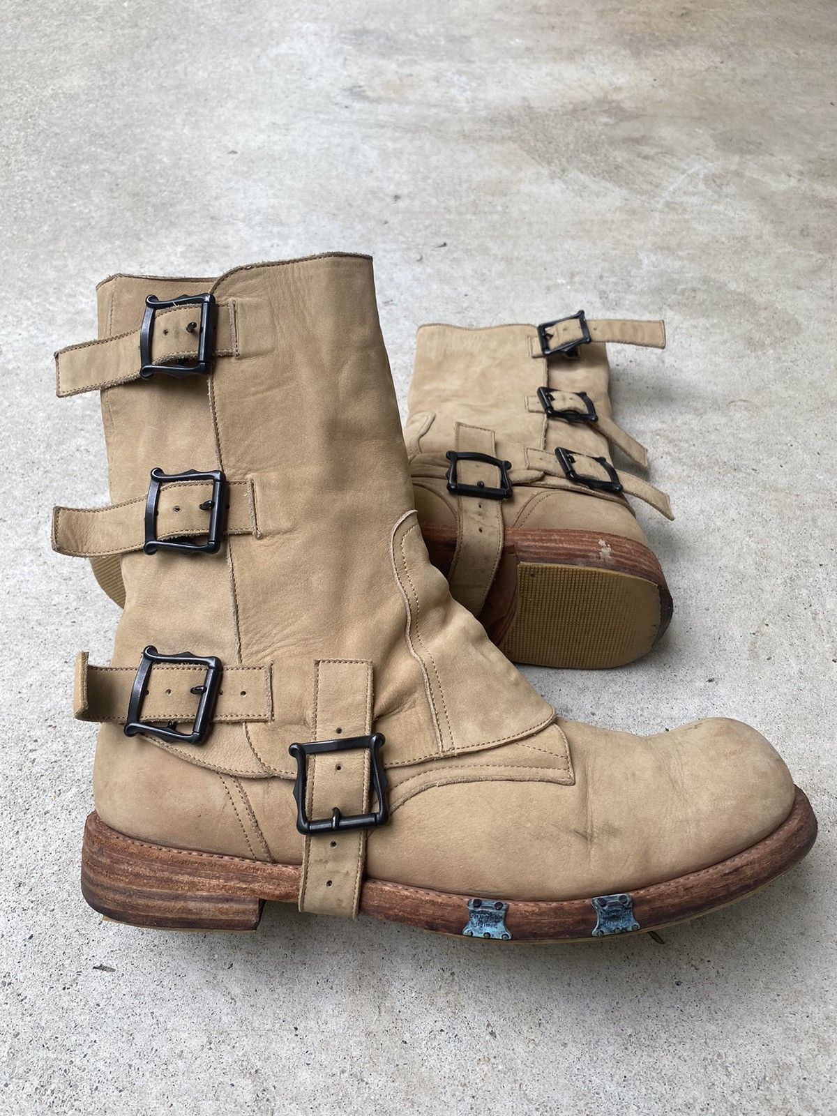 Number (N)ine SOLD ss07 Suede Gaiter Western Boots Grailed