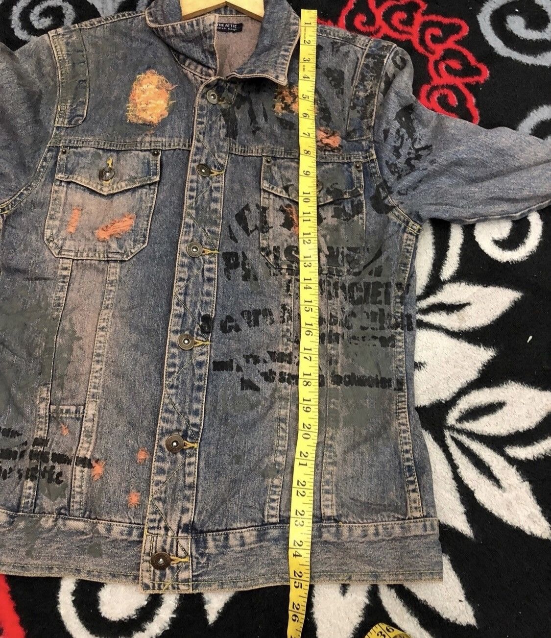 In The Attic In The Attic Distressed Painted Denim Jacket Size US M / EU 48-50 / 2 - 7 Thumbnail