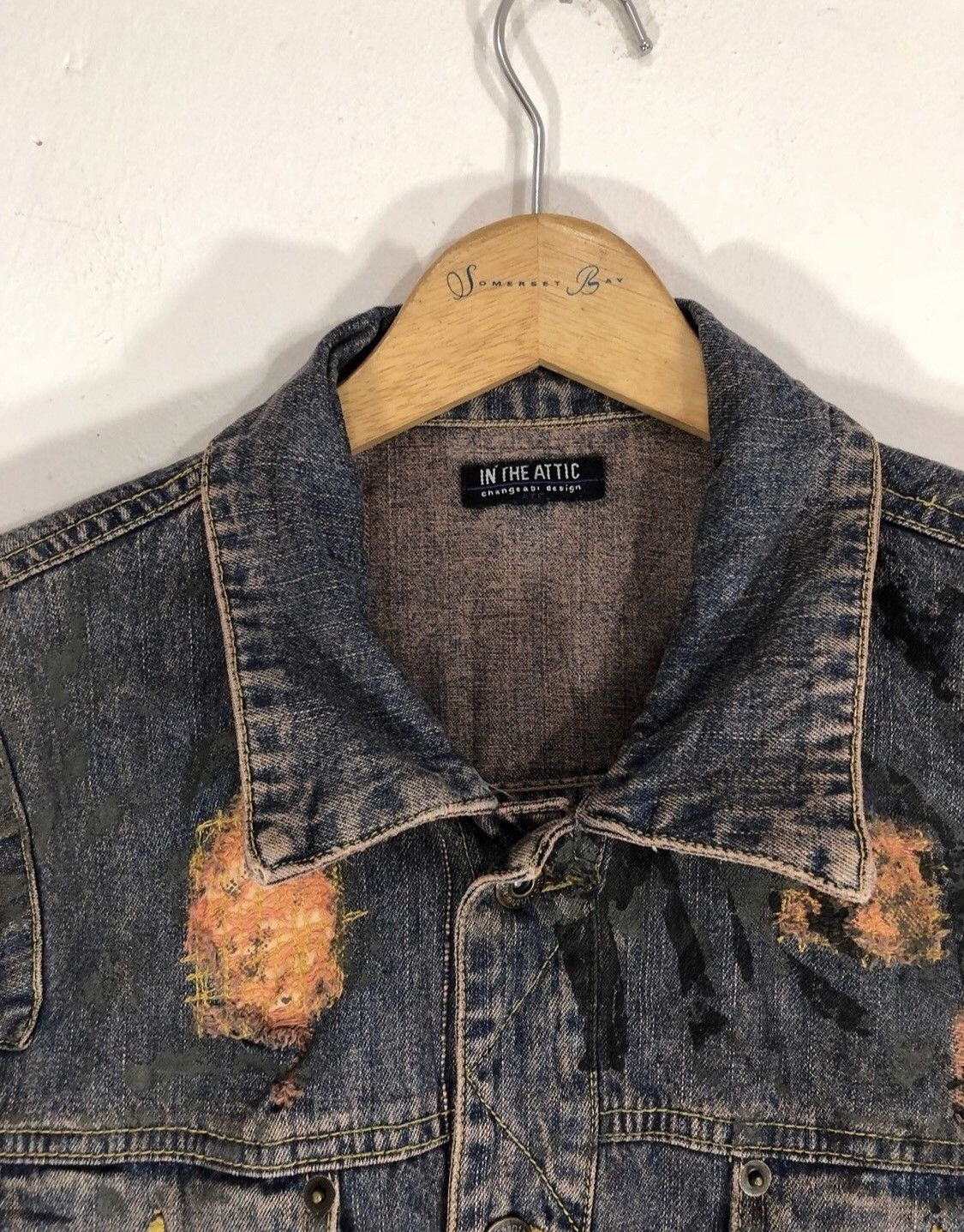 In The Attic In The Attic Distressed Painted Denim Jacket Size US M / EU 48-50 / 2 - 4 Thumbnail