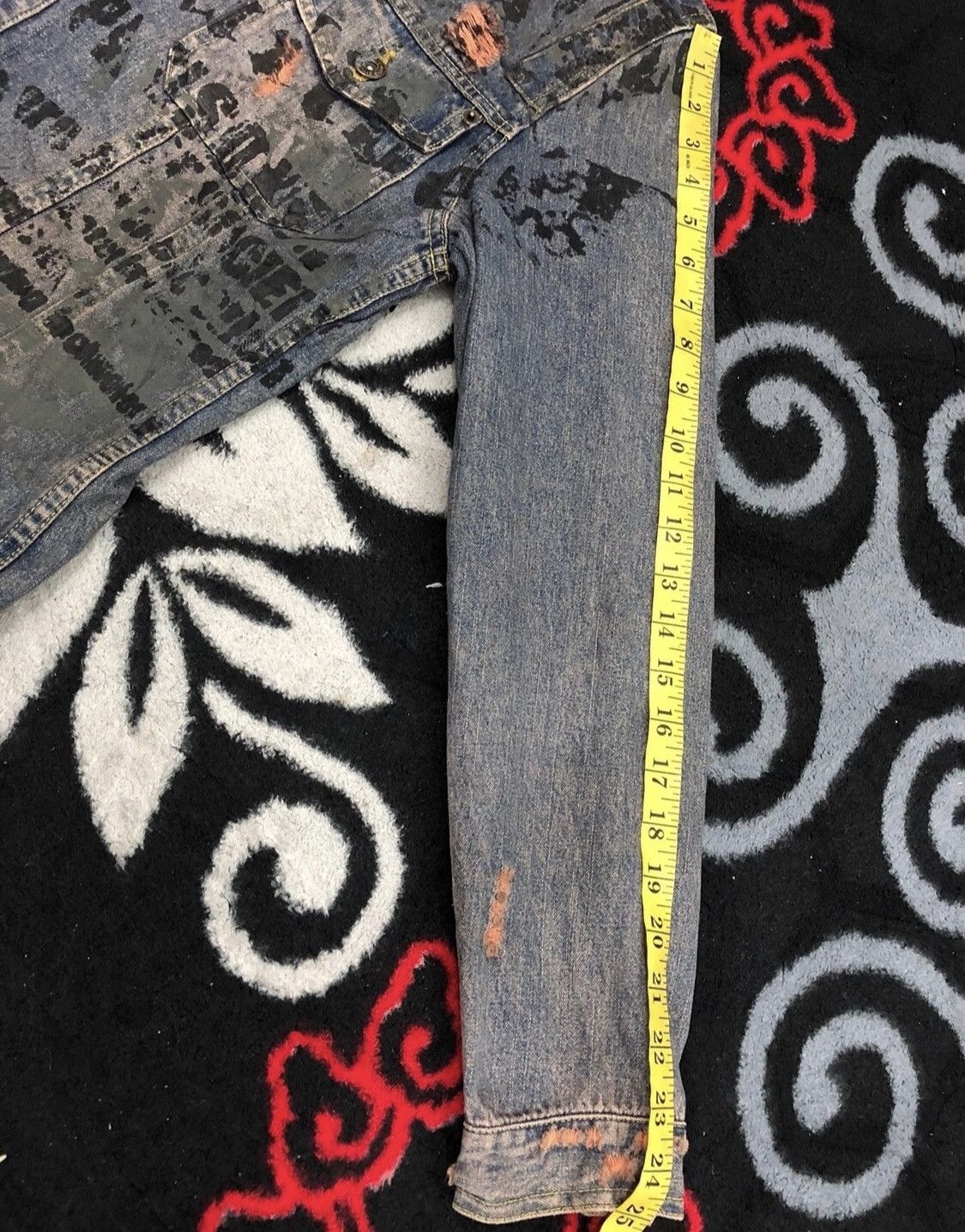In The Attic In The Attic Distressed Painted Denim Jacket Size US M / EU 48-50 / 2 - 8 Thumbnail