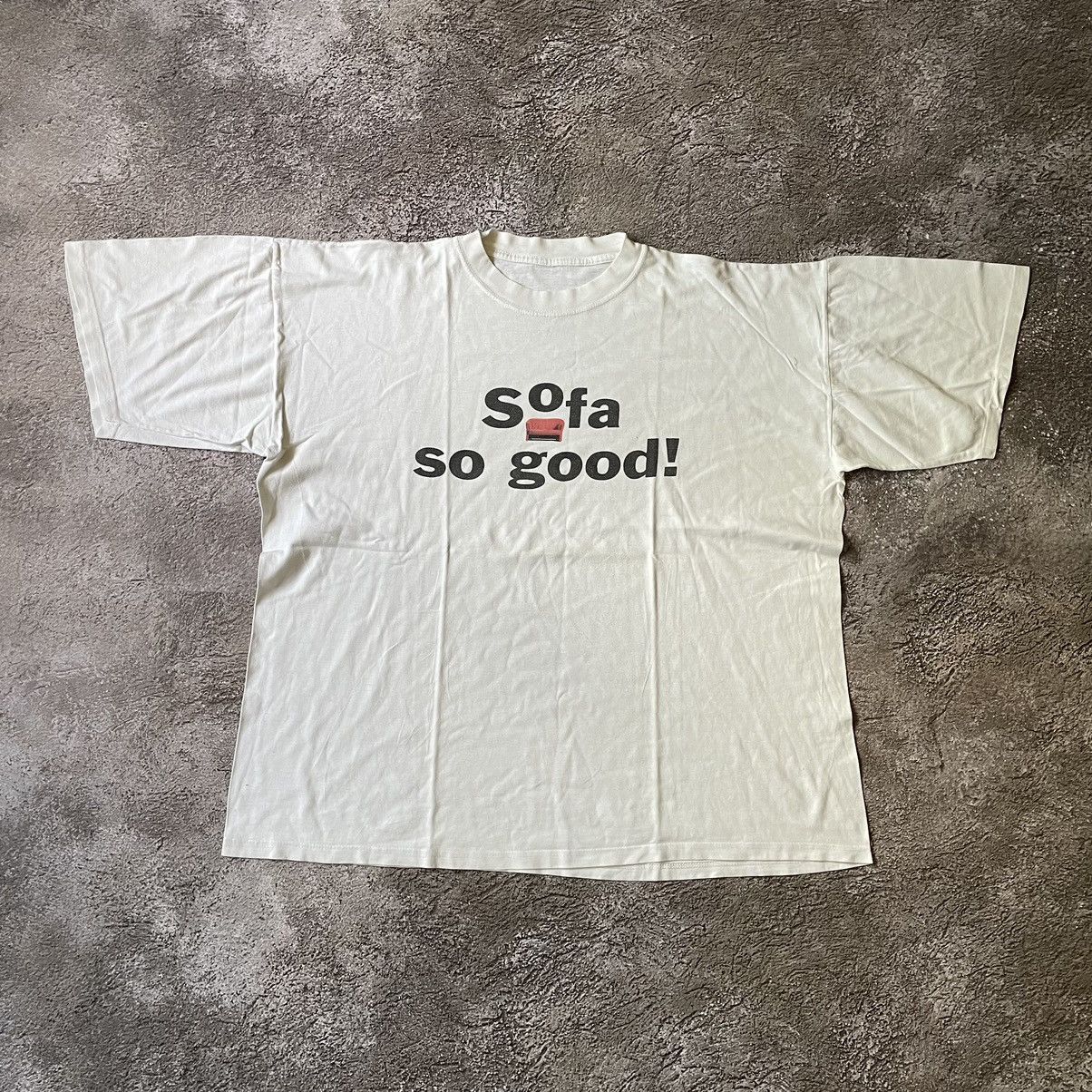 Vintage Vintage Y2K Sofa So Good Graphic Tee Streetwear Baggy XL Size US XL / EU 56 / 4 - 1 Thumbnail