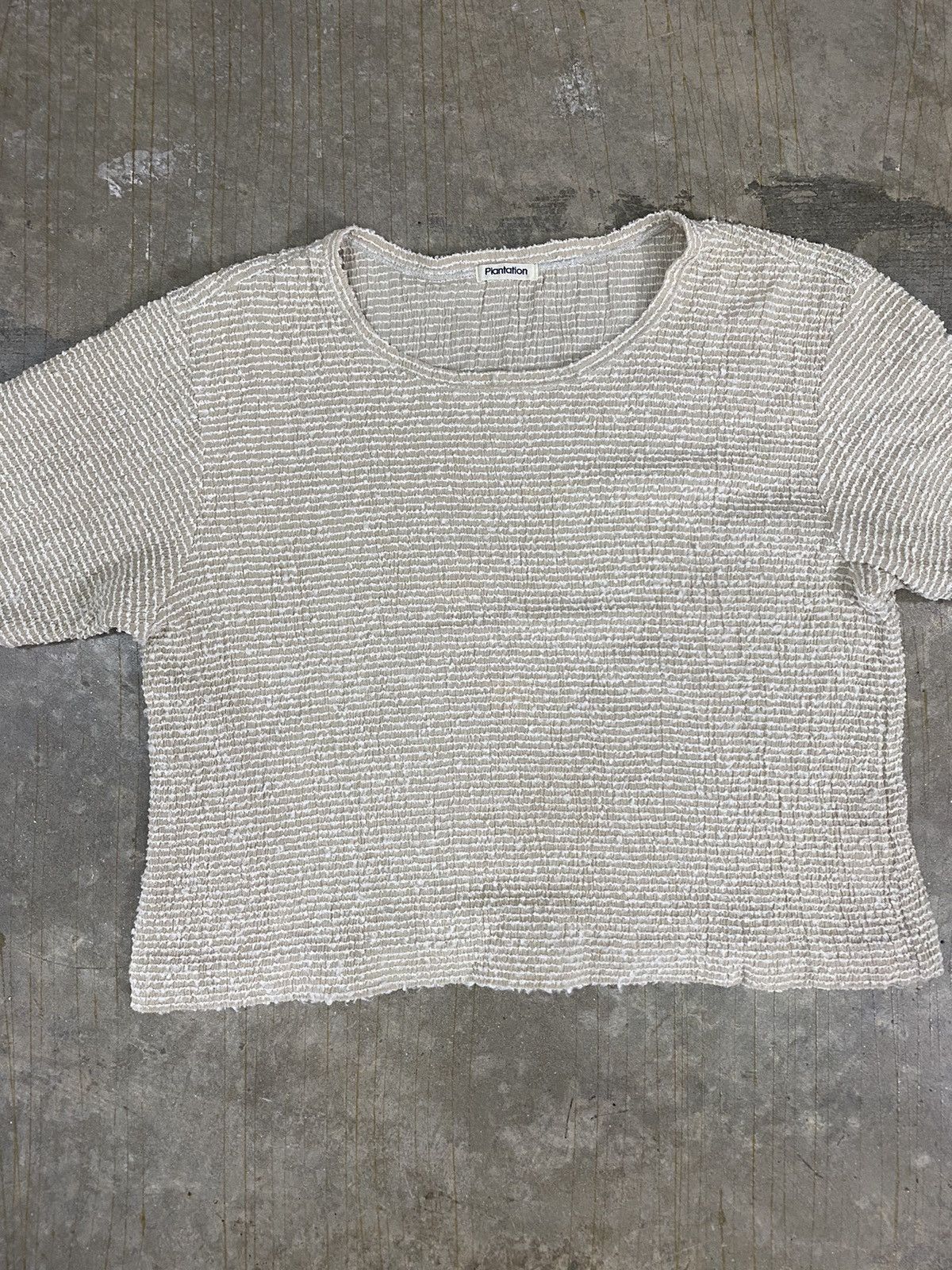 Issey Miyake × Pleats Please Issey Miyake × Vintage 90s ISSEY MIYAKE plantation fringe mix fabric shirt Size M / US 6-8 / IT 42-44 - 3 Thumbnail