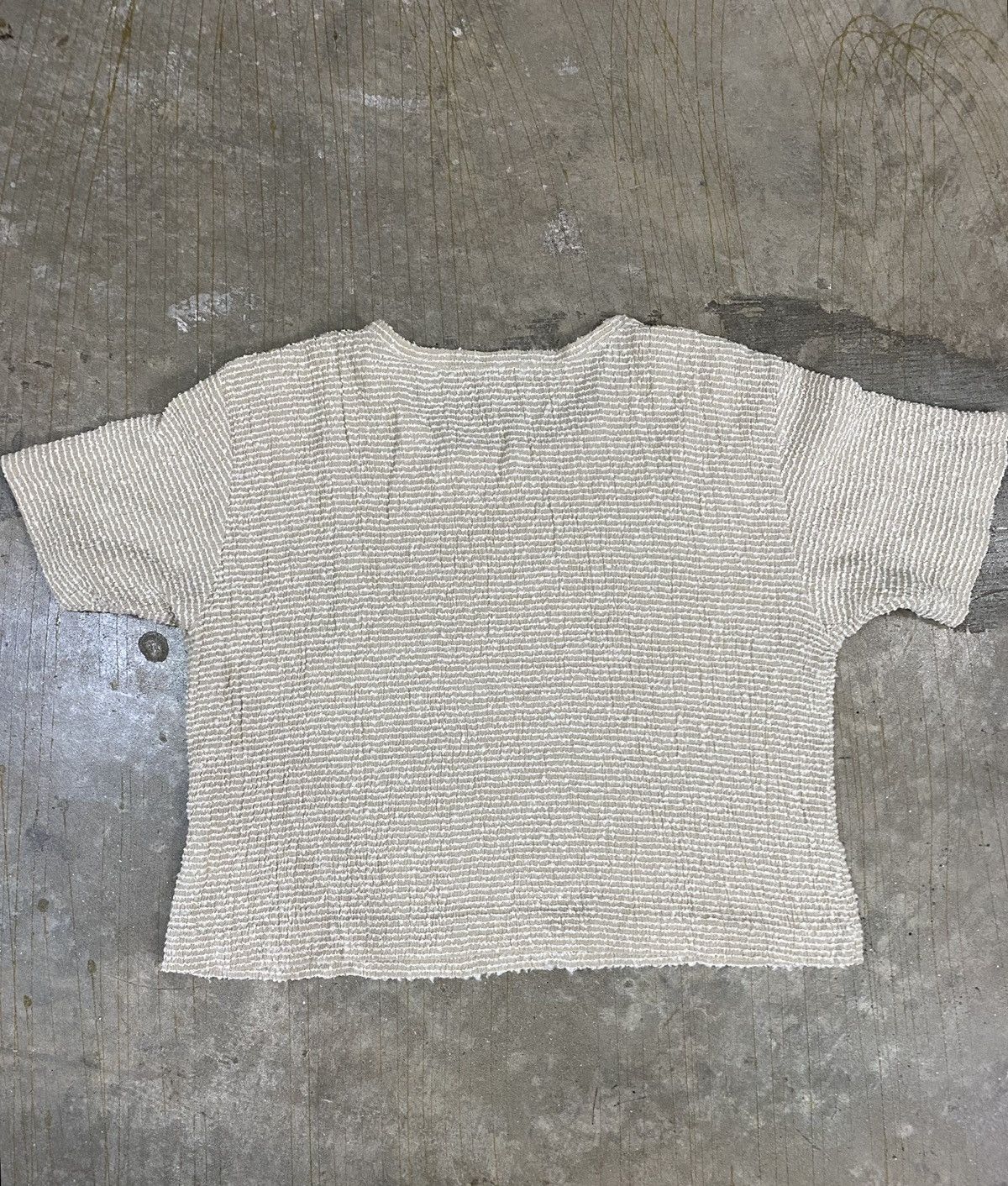 Issey Miyake × Pleats Please Issey Miyake × Vintage 90s ISSEY MIYAKE plantation fringe mix fabric shirt Size M / US 6-8 / IT 42-44 - 7 Thumbnail