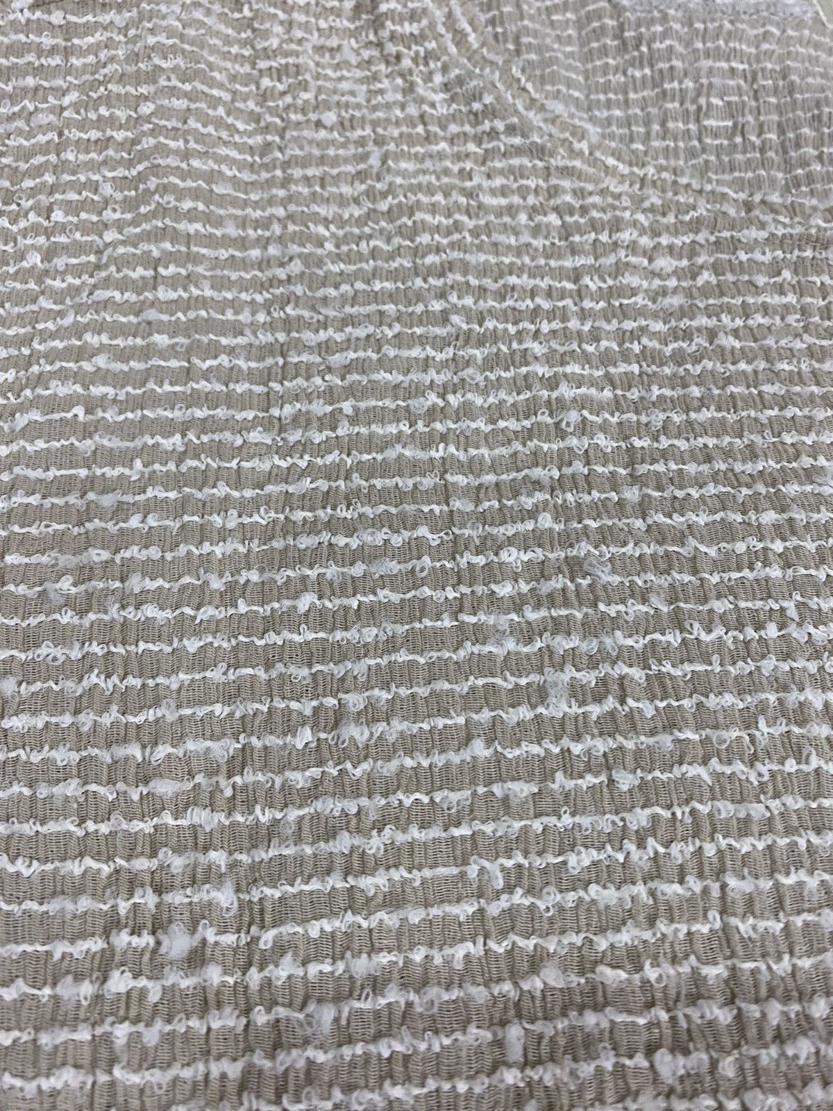 Issey Miyake × Pleats Please Issey Miyake × Vintage 90s ISSEY MIYAKE plantation fringe mix fabric shirt Size M / US 6-8 / IT 42-44 - 4 Thumbnail