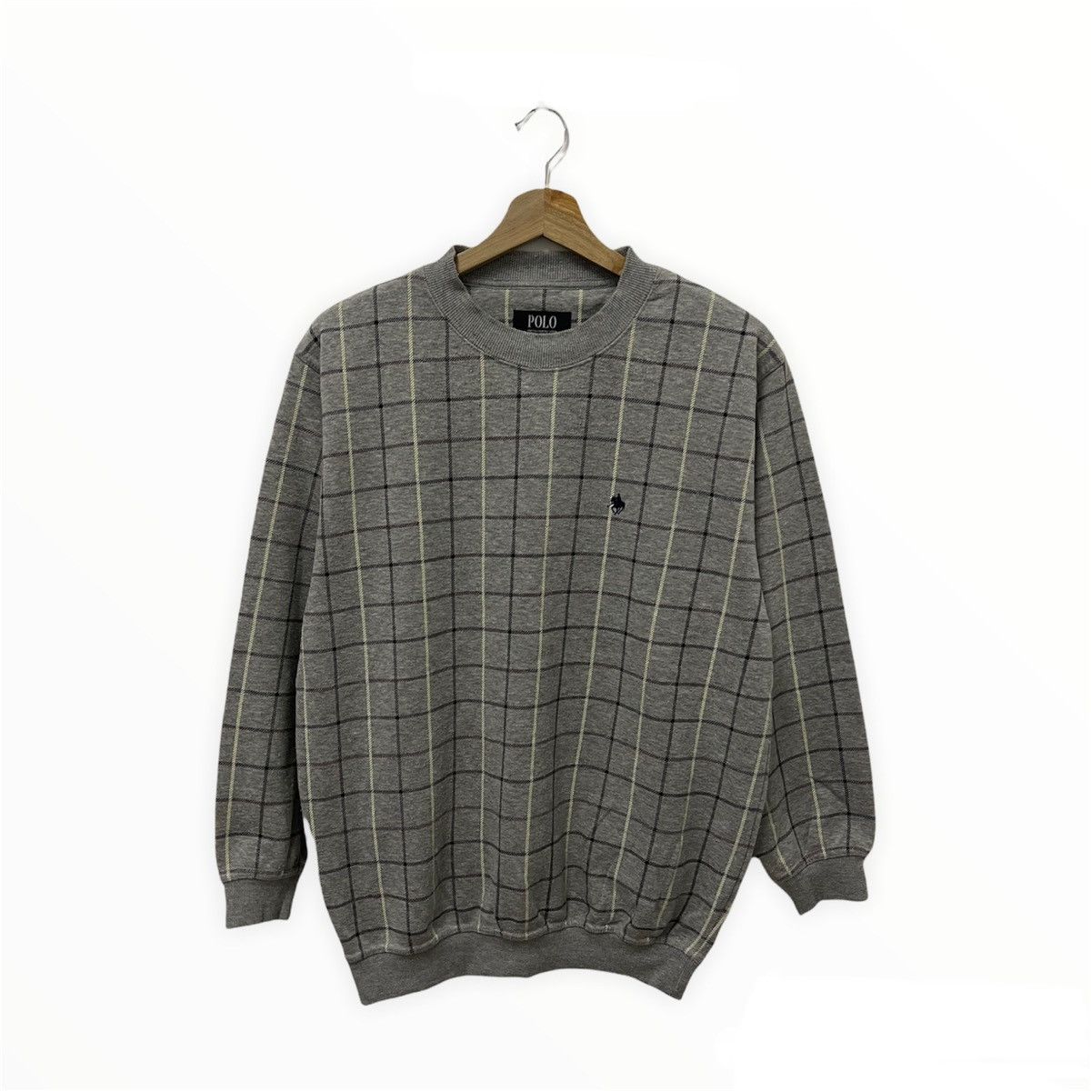 Beverly Hills Polo Club × Vintage Vintage Polo Mini Logo Embroidery Plaid Crewneck Sweatshirt Size US M / EU 48-50 / 2 - 1 Thumbnail
