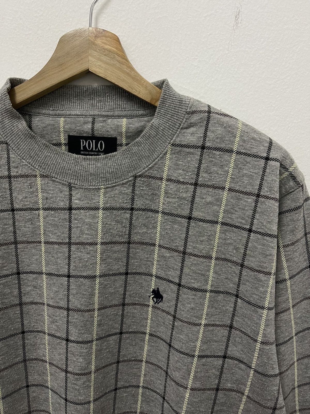 Beverly Hills Polo Club × Vintage Vintage Polo Mini Logo Embroidery Plaid Crewneck Sweatshirt Size US M / EU 48-50 / 2 - 2 Thumbnail
