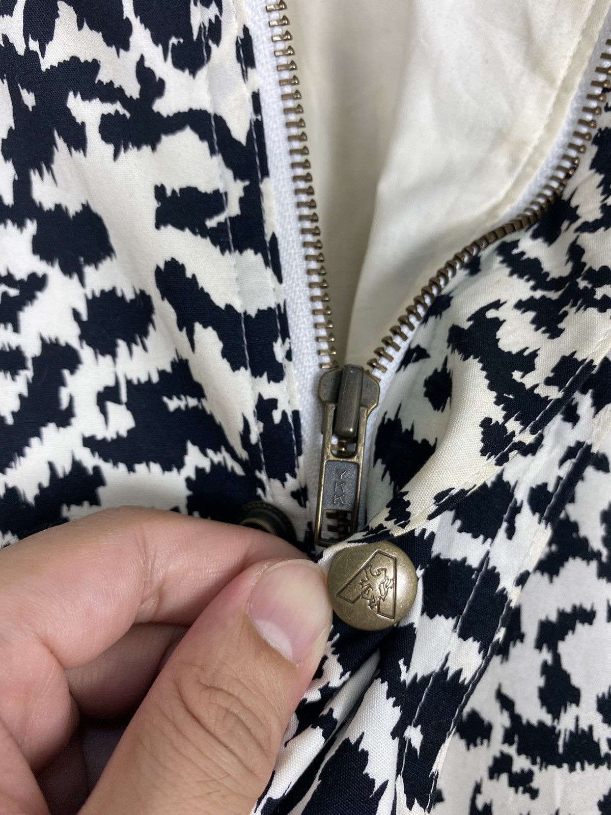 Japanese Brand Rare‼️ Alpha Cubic Racing Team Bomber Jacket Leopard Design Size US XL / EU 56 / 4 - 5 Thumbnail