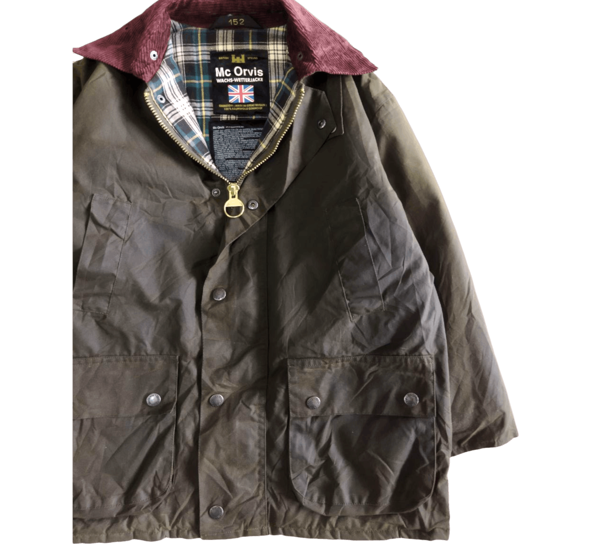 Orvis Vintage Mc Orvis Wachs-Wetterjacke Waxed Jacket Size US L / EU 52-54 / 3 - 3 Thumbnail