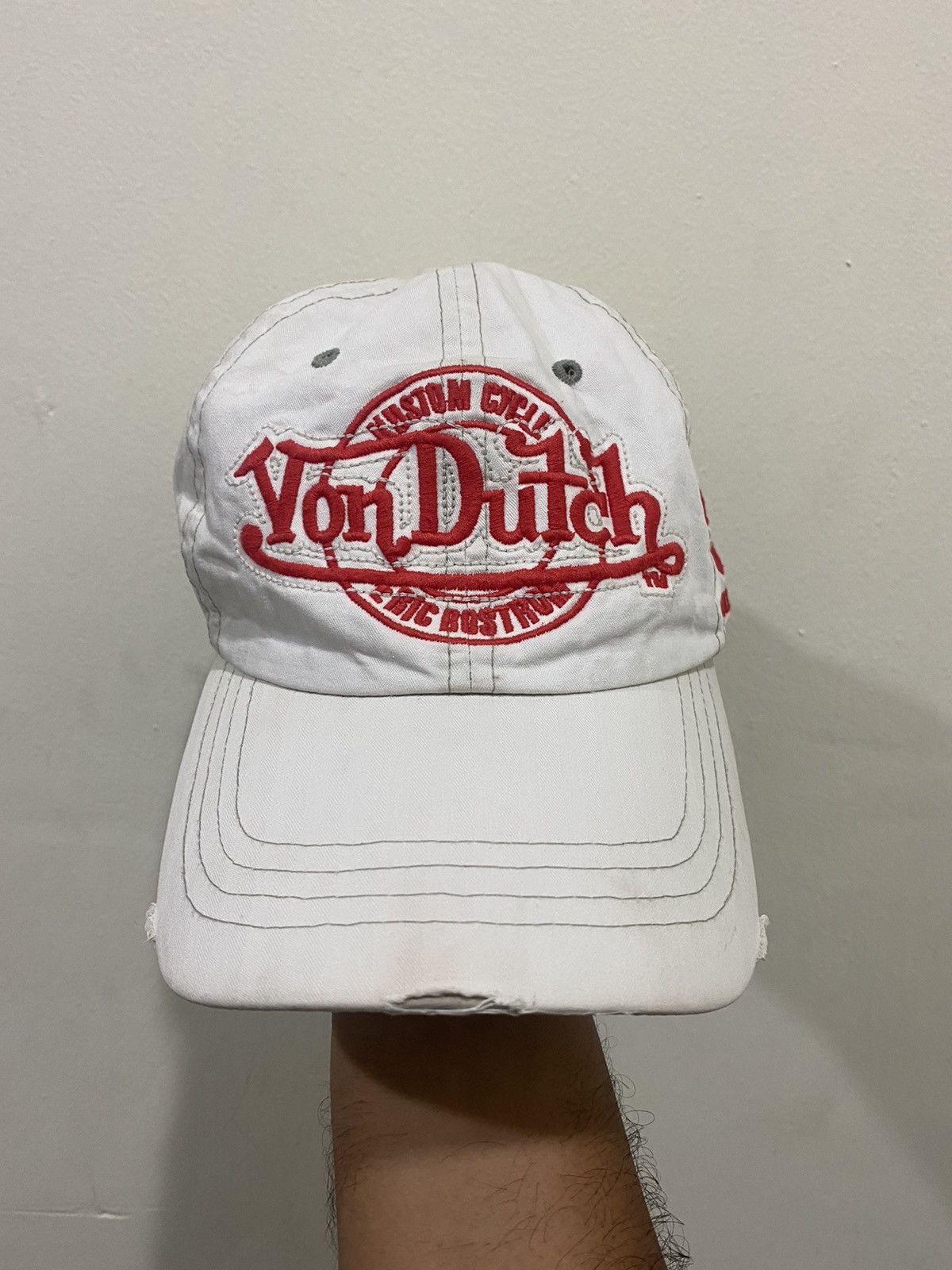 Von Dutch VTG Distressed Von Dutch Embroid Logo Hat Size ONE SIZE - 2 Thumbnail