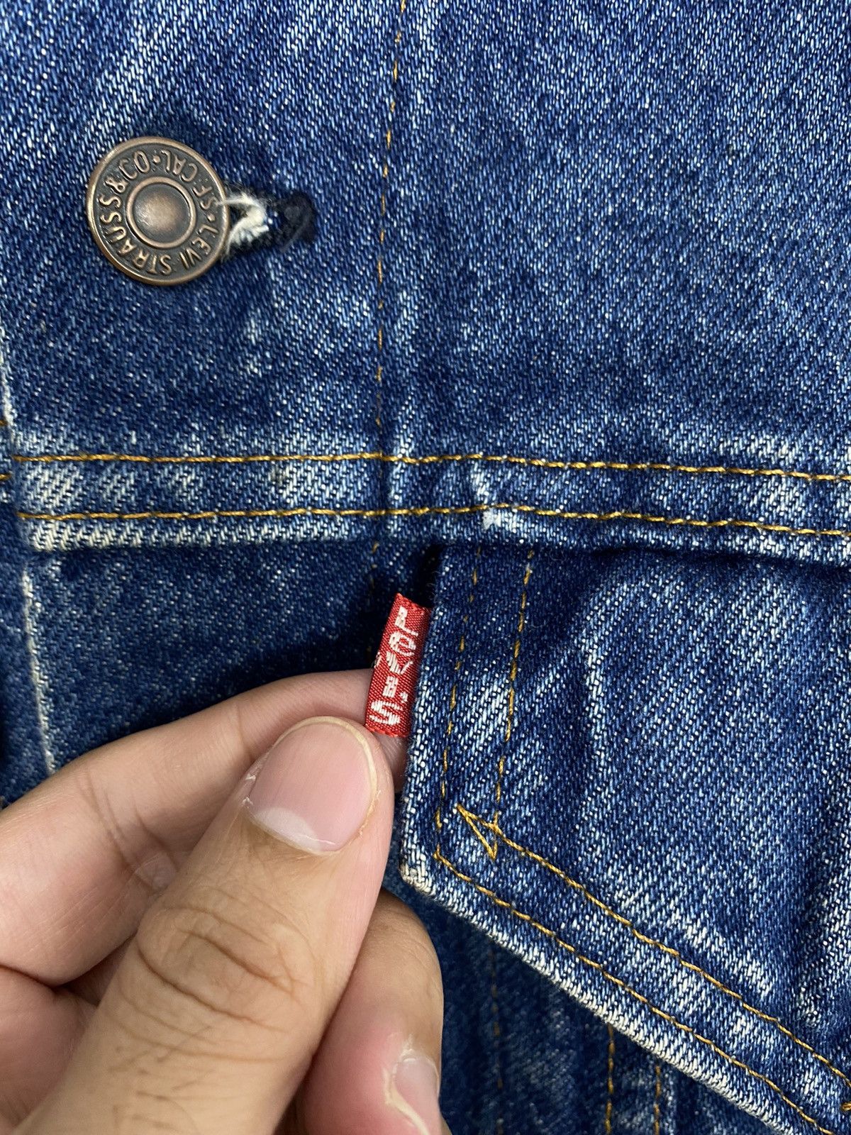 Levi's Rare‼️ Vintage Levi’s Denim Trucker Jacket Button 627 Size US S / EU 44-46 / 1 - 8 Thumbnail