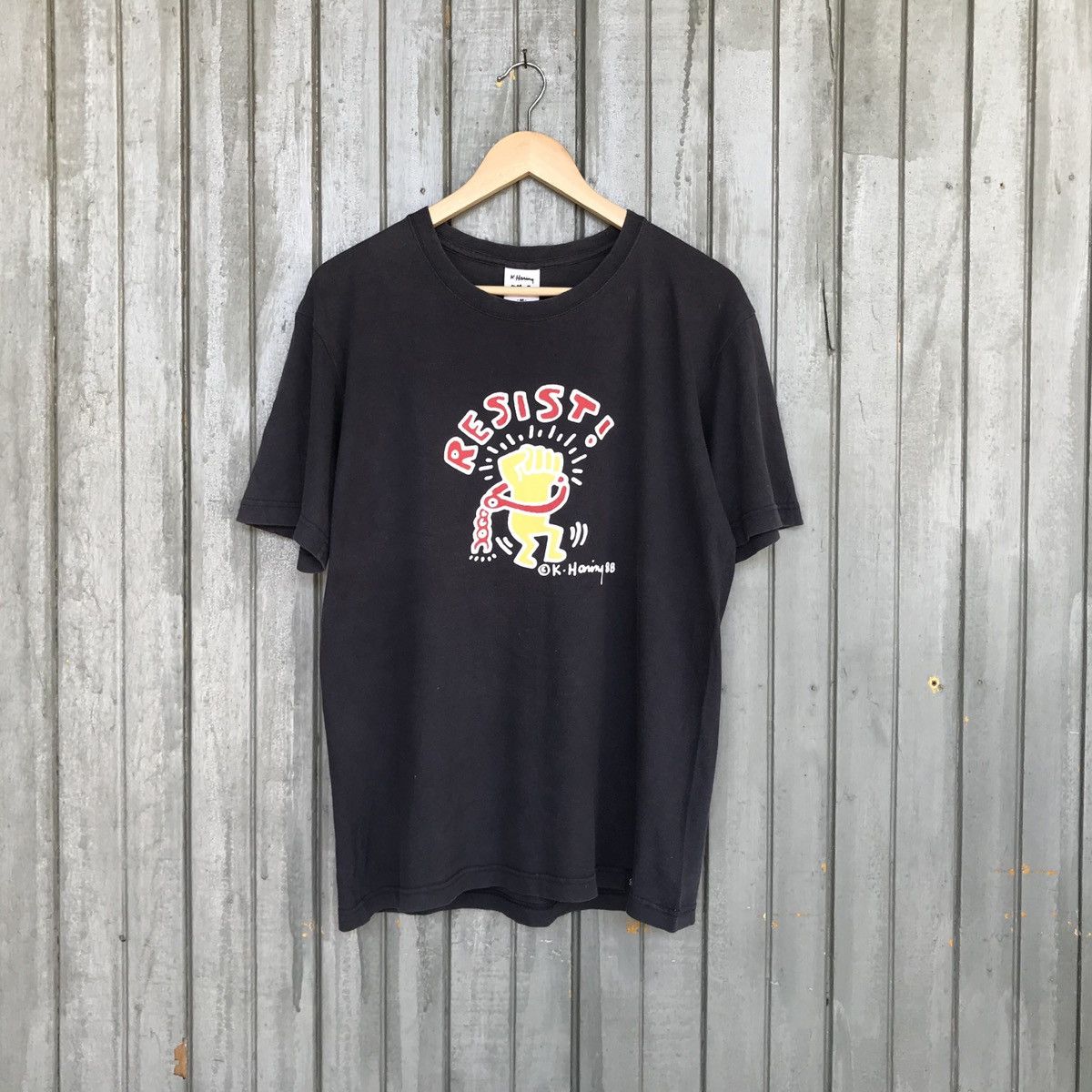 Keith Haring × Uniqlo × Vintage ‼️vintage KEITH HARING RESIST 88 tees Size US M / EU 48-50 / 2 - 1 Thumbnail