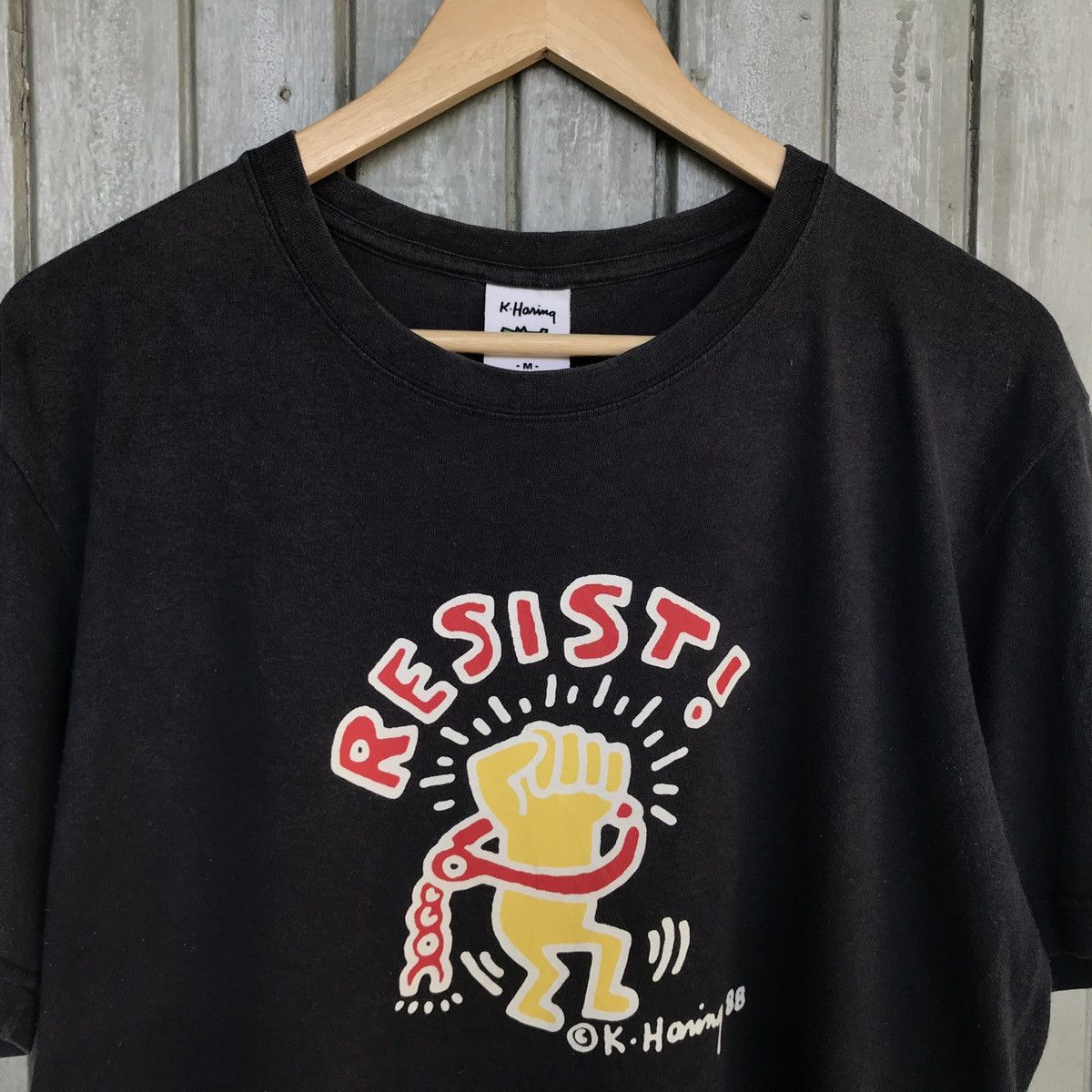 Keith Haring × Uniqlo × Vintage ‼️vintage KEITH HARING RESIST 88 tees Size US M / EU 48-50 / 2 - 3 Thumbnail