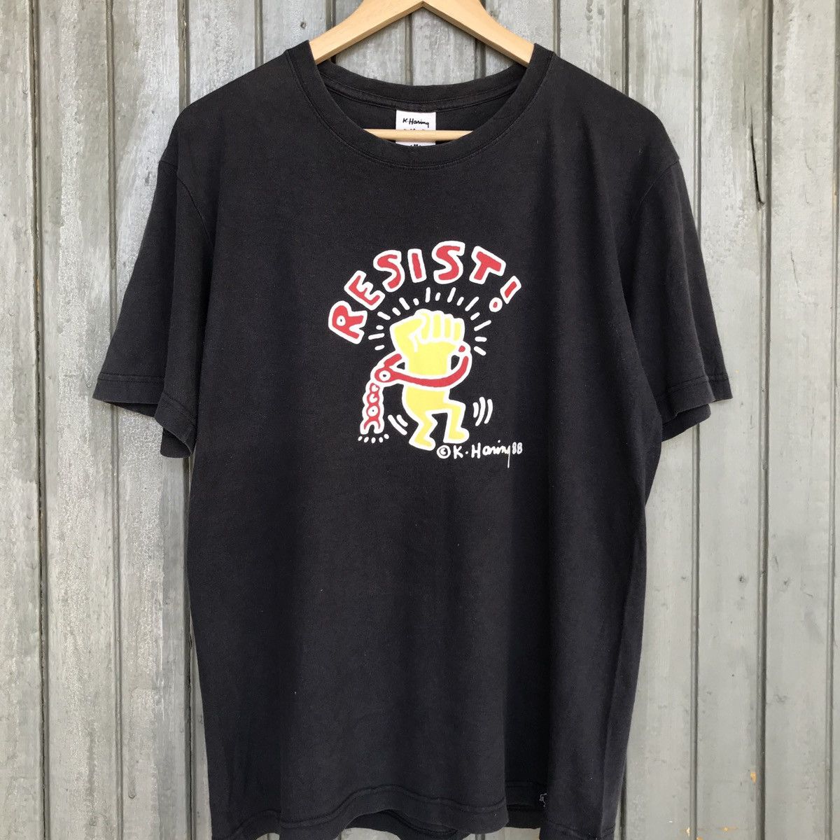 Keith Haring × Uniqlo × Vintage ‼️vintage KEITH HARING RESIST 88 tees Size US M / EU 48-50 / 2 - 2 Thumbnail