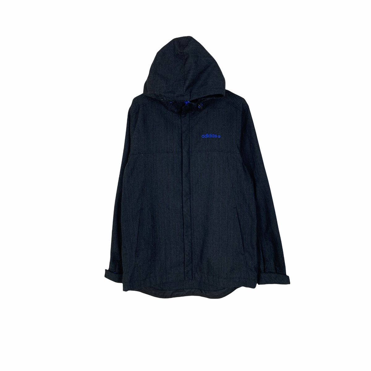 Adidas Adidas Neo Label Blue Stripes Jacket Hooded Size US M / EU 48-50 / 2 - 1 Thumbnail