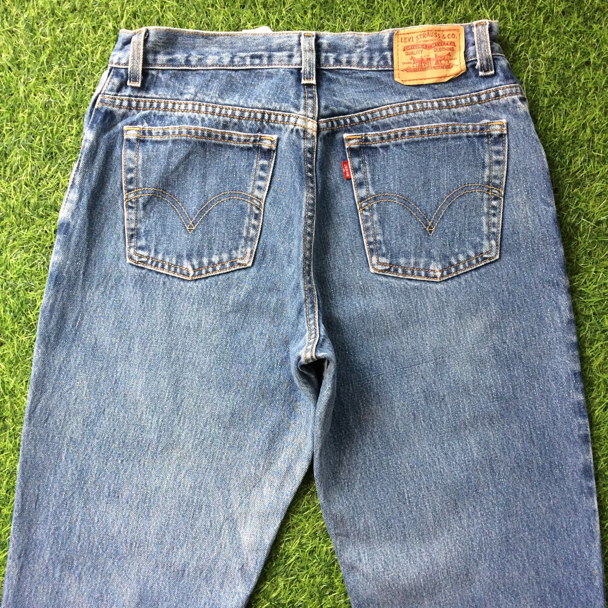 Levi's × Vintage Levis 550 Jeans Light Wash Mom Jeans #B-795 Size 31" - 4 Thumbnail