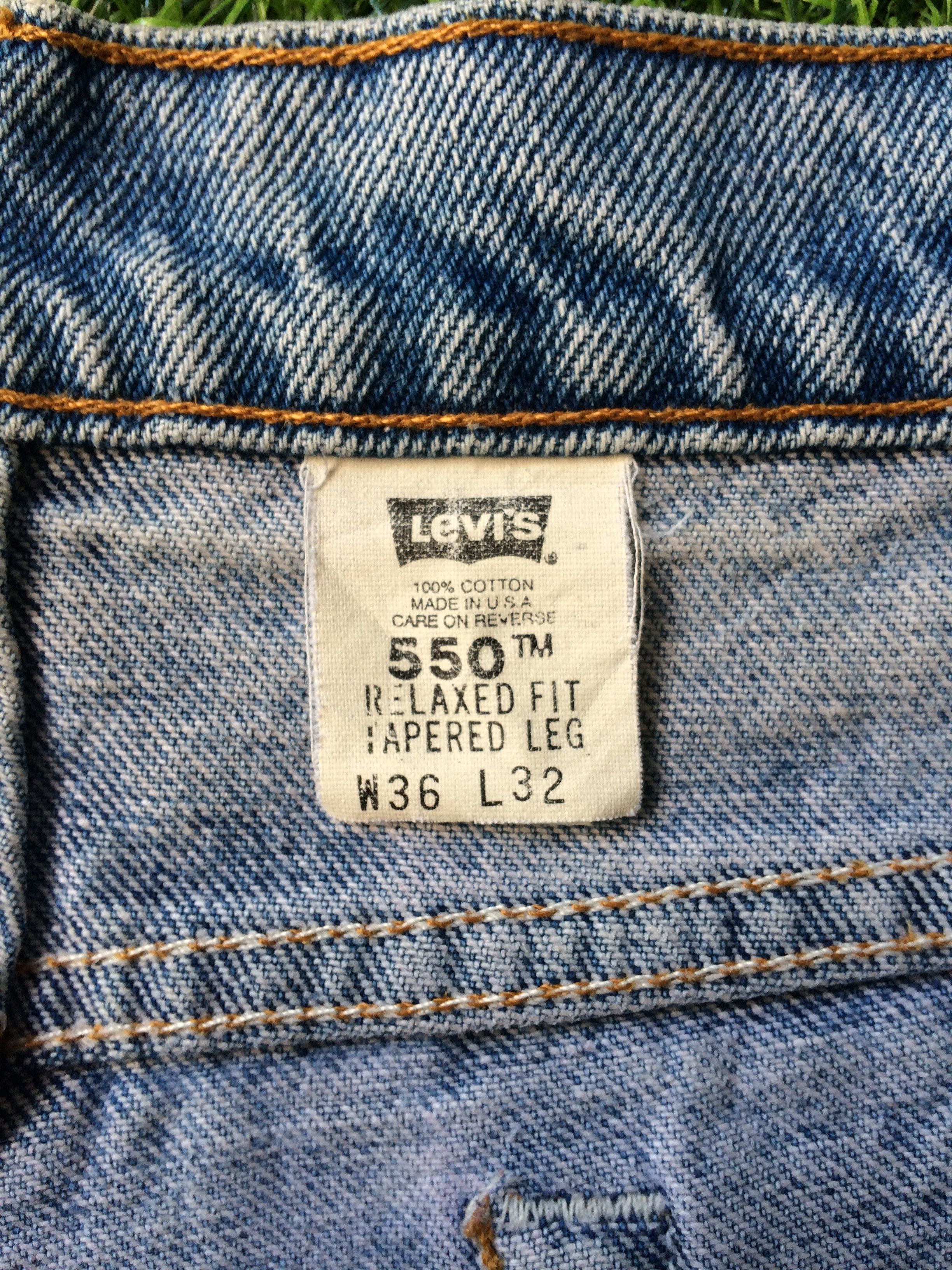 Jean × Vintage Levis 550 Light Wash Jeans #B-664 Size US 35 - 11 Thumbnail