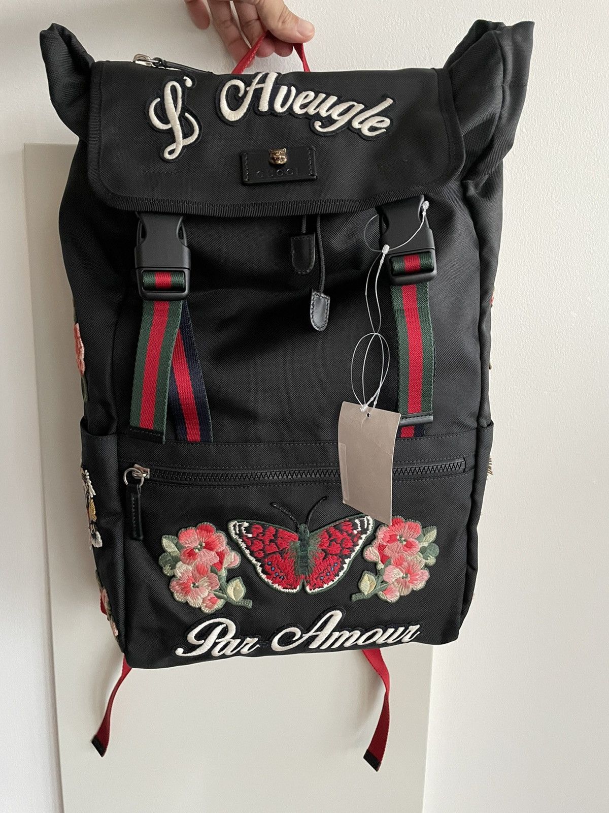 Gucci Rare $3k Brand New Super Runway Embroidery Backpack Bag Size ONE SIZE - 23 Thumbnail