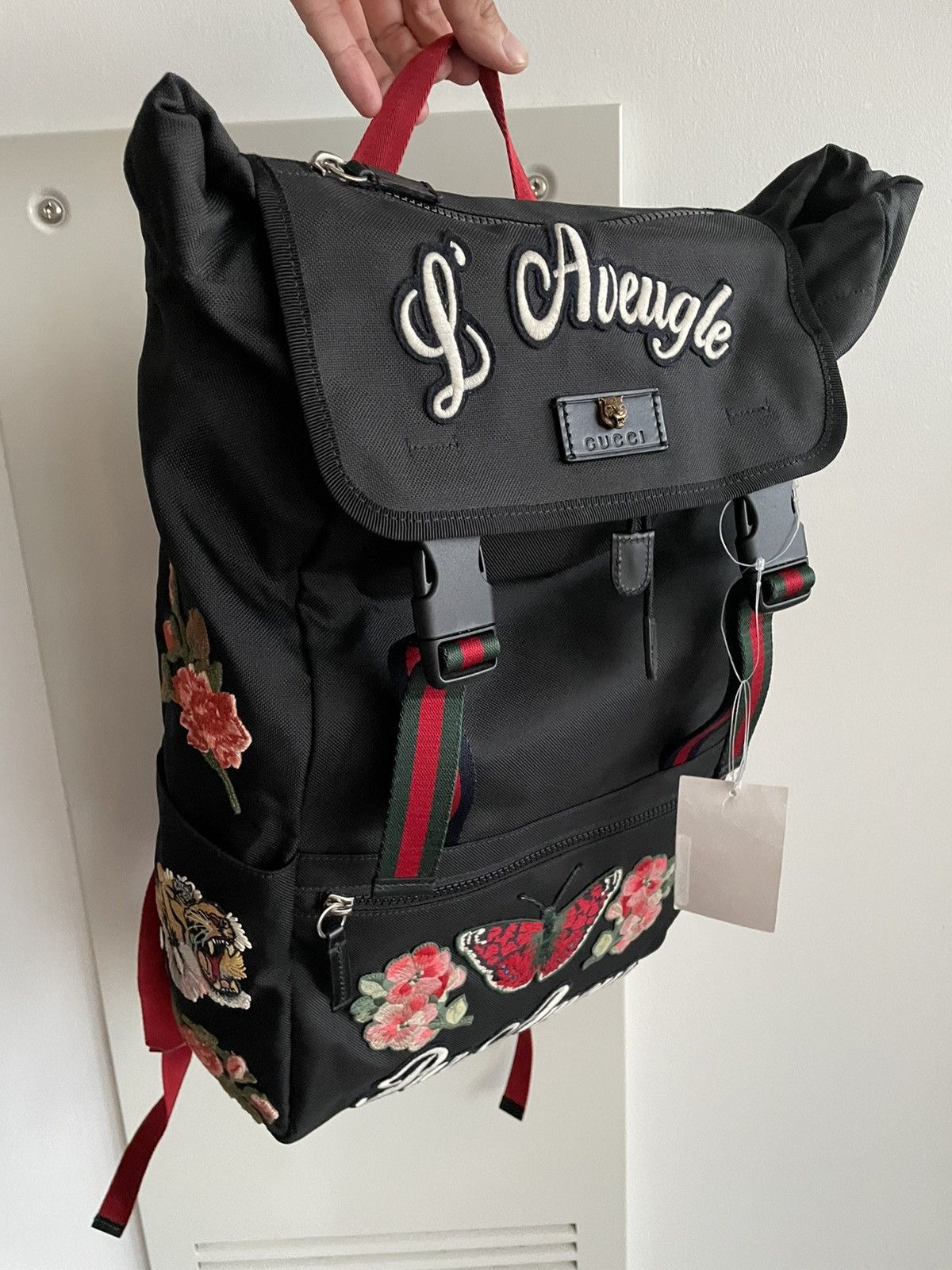 Gucci Rare $3k Brand New Super Runway Embroidery Backpack Bag Size ONE SIZE - 3 Thumbnail