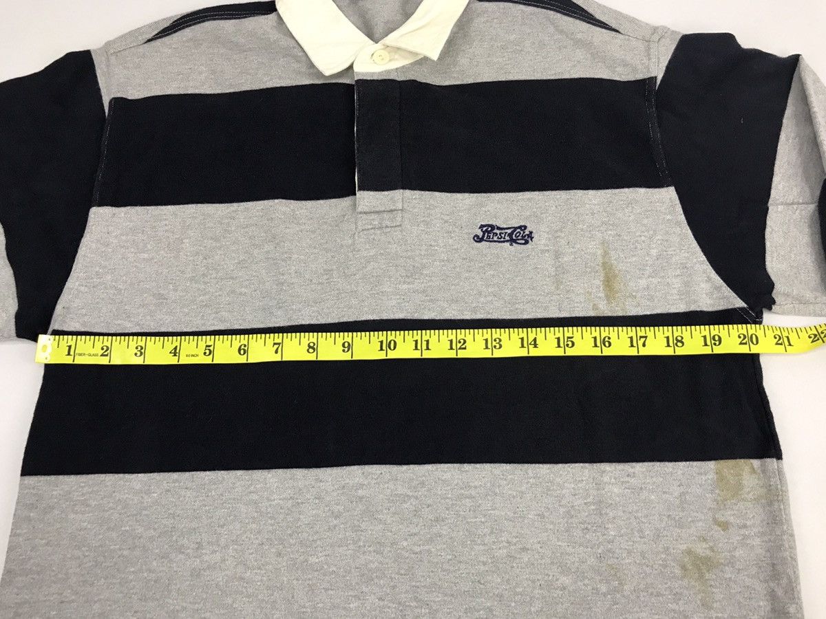 Pepsi Vintage Pepsi Cola Rugby Shirt Long Sleeve Striped Size US M / EU 48-50 / 2 - 7 Thumbnail