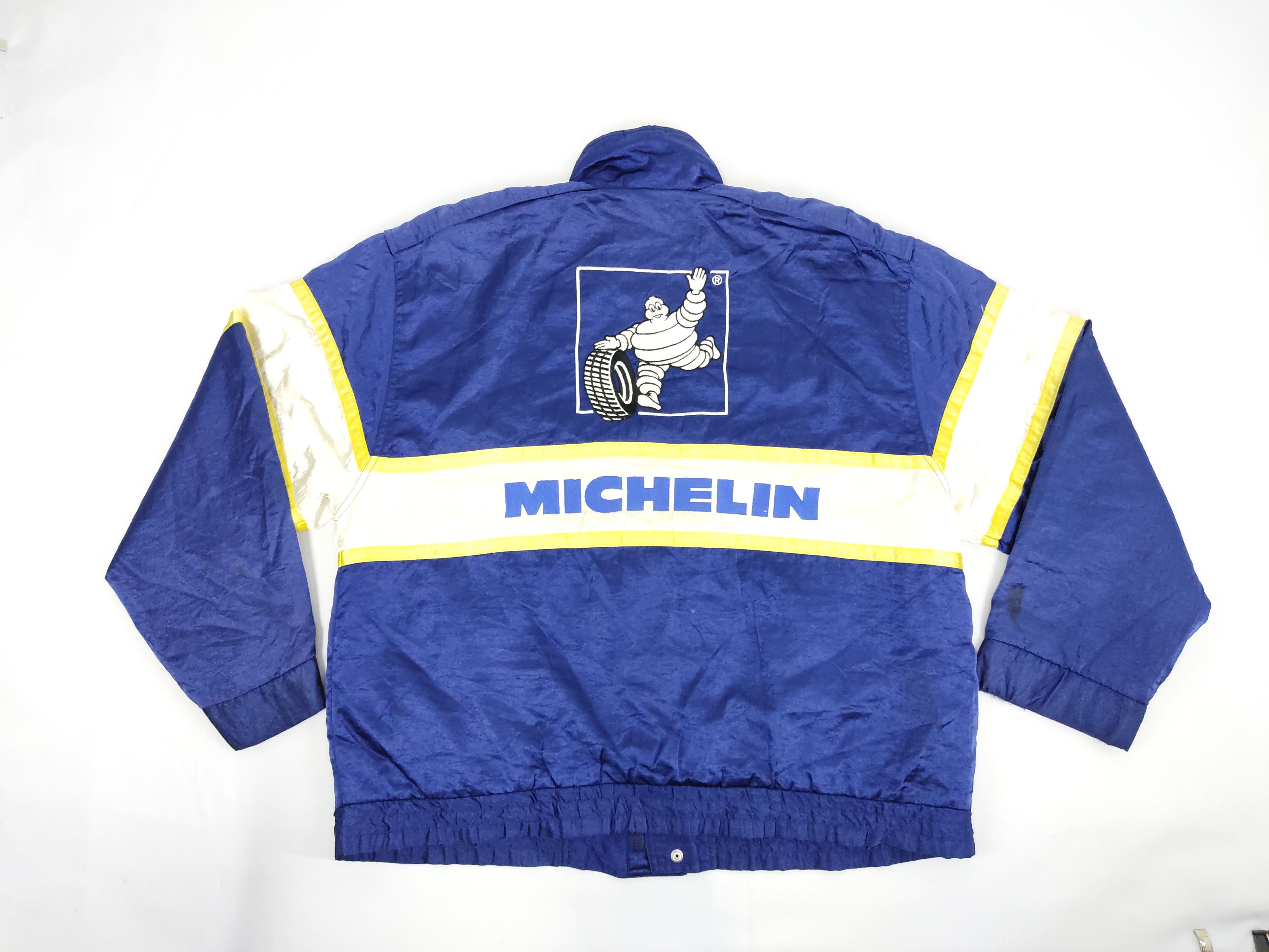 Vintage Michelin Jacket Windbreaker Satin Light Zipper Button Size US XL / EU 56 / 4 - 1 Thumbnail