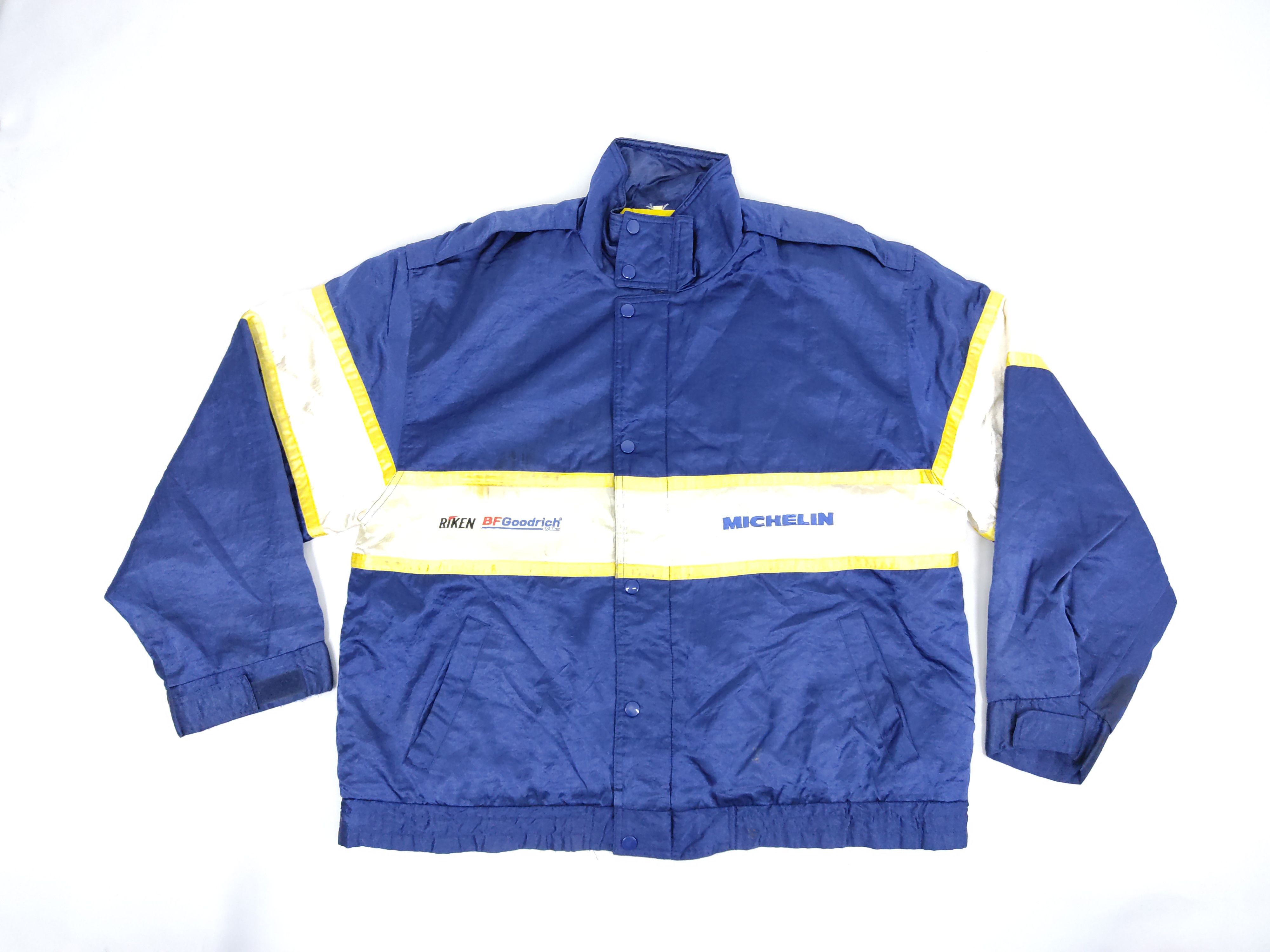 Vintage Michelin Jacket Windbreaker Satin Light Zipper Button Size US XL / EU 56 / 4 - 2 Thumbnail