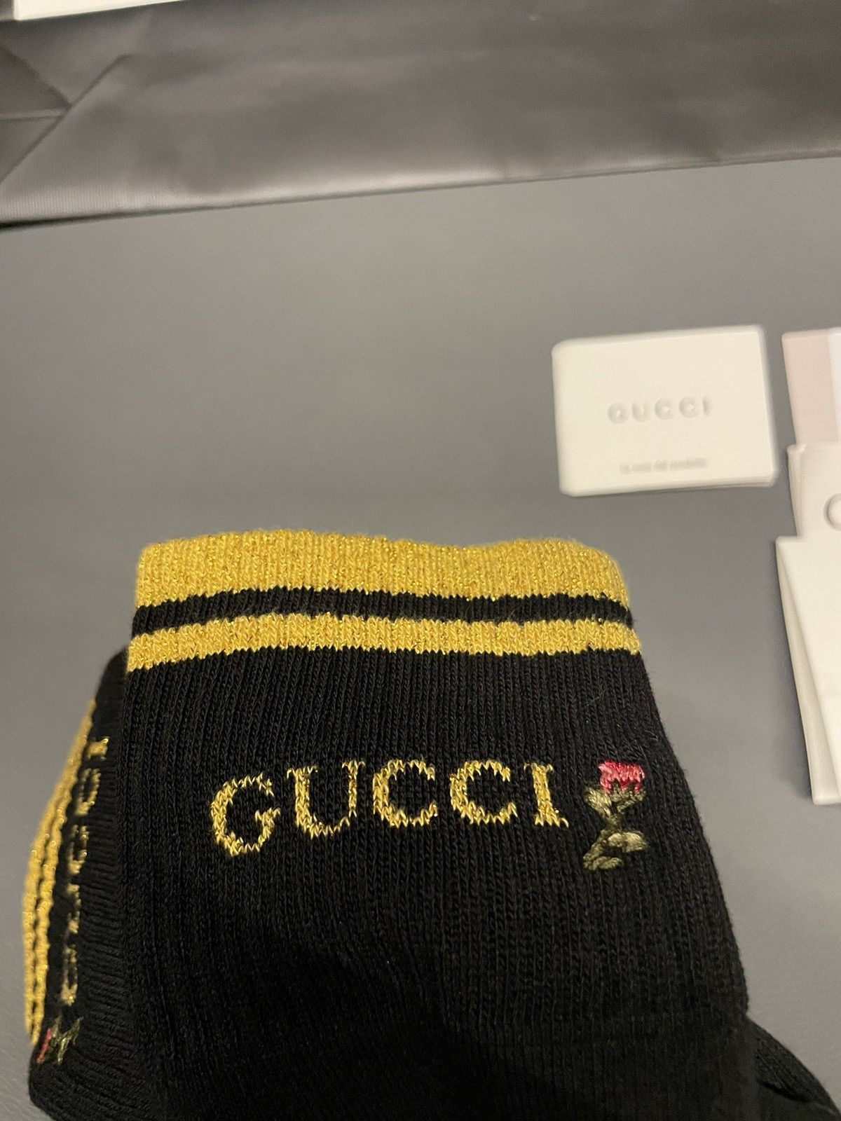 Gucci Brand NEW Super Runway Limited Edition Embroidery Logo Socks Size ONE SIZE - 17 Thumbnail